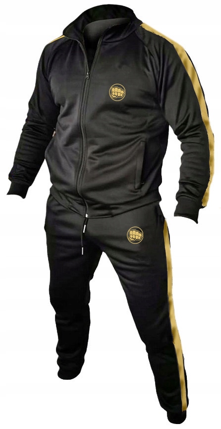 Dres Sportowy WarHouse Small Logo Komplet Black/Gold M