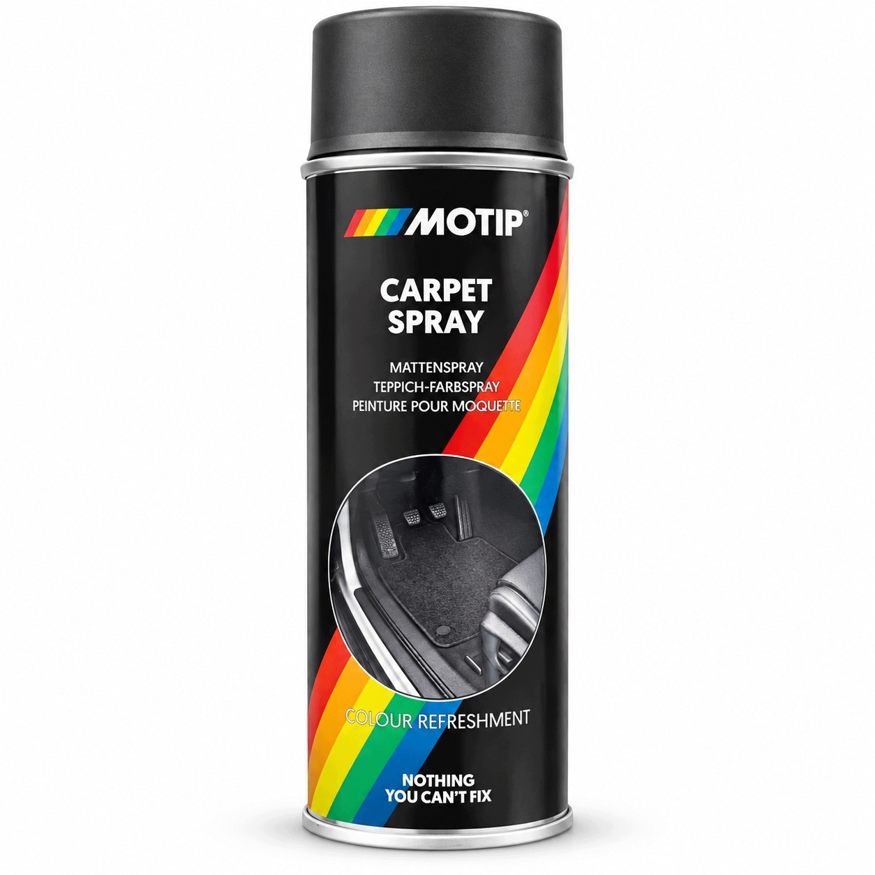 Motip Carpet Lakier W Sprayu Do Dywaników Samochodowych Czarny 880168 400ML