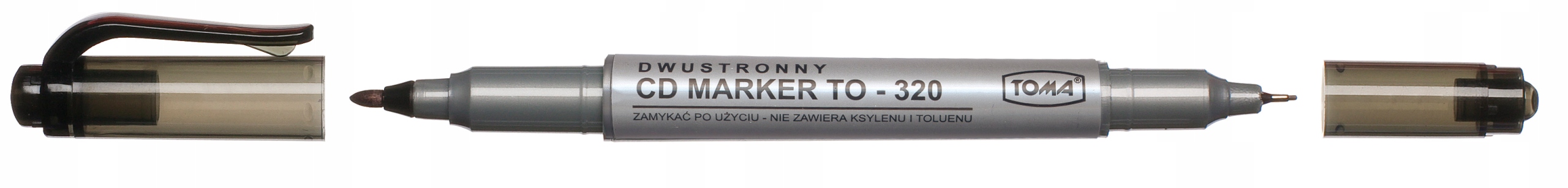 

Marker Pisak CD czarny dwustronny Toma TO-320