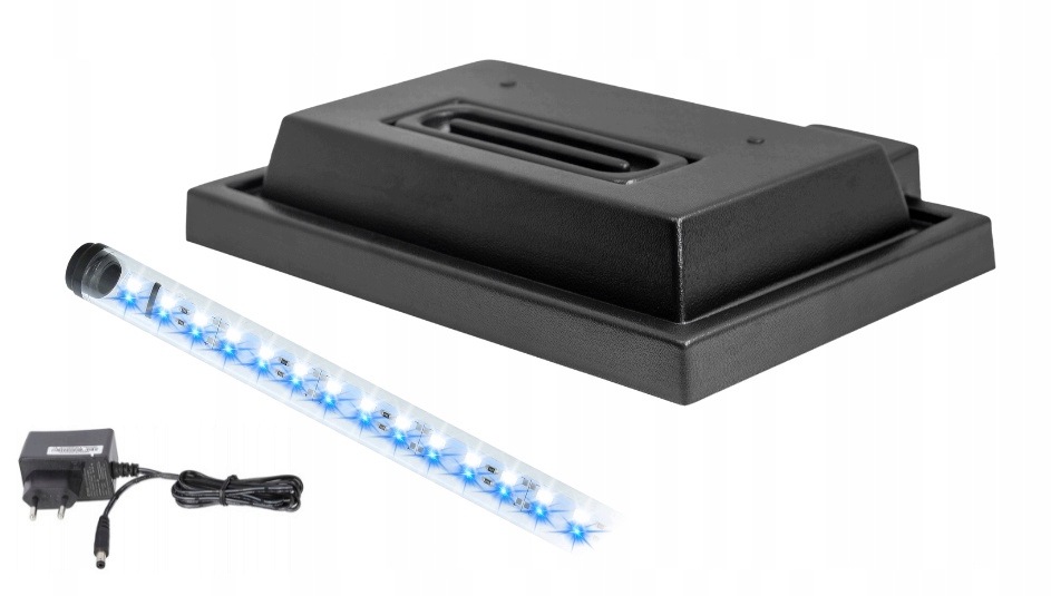 Kryt do akvária 60x30 černý Led osvětlení B-n Den Noc Day-night