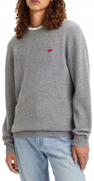 Levi's Dámský Šedý Vlněný Svetr S Kulatý Výstřihem, Velikost XL X_a