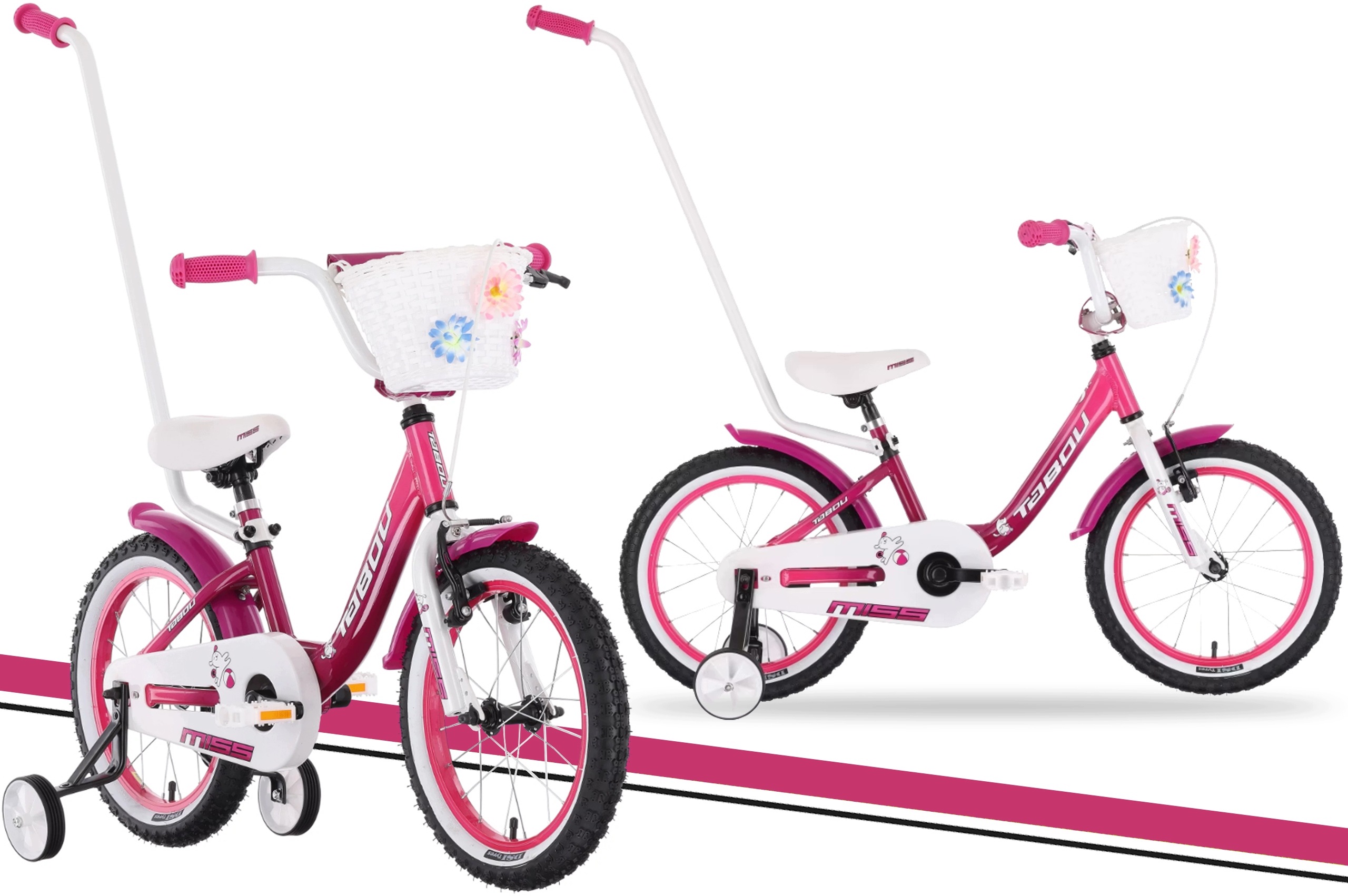 Rower dziecięcy 14" Tabou Miss Alu różowy purpurowy R27