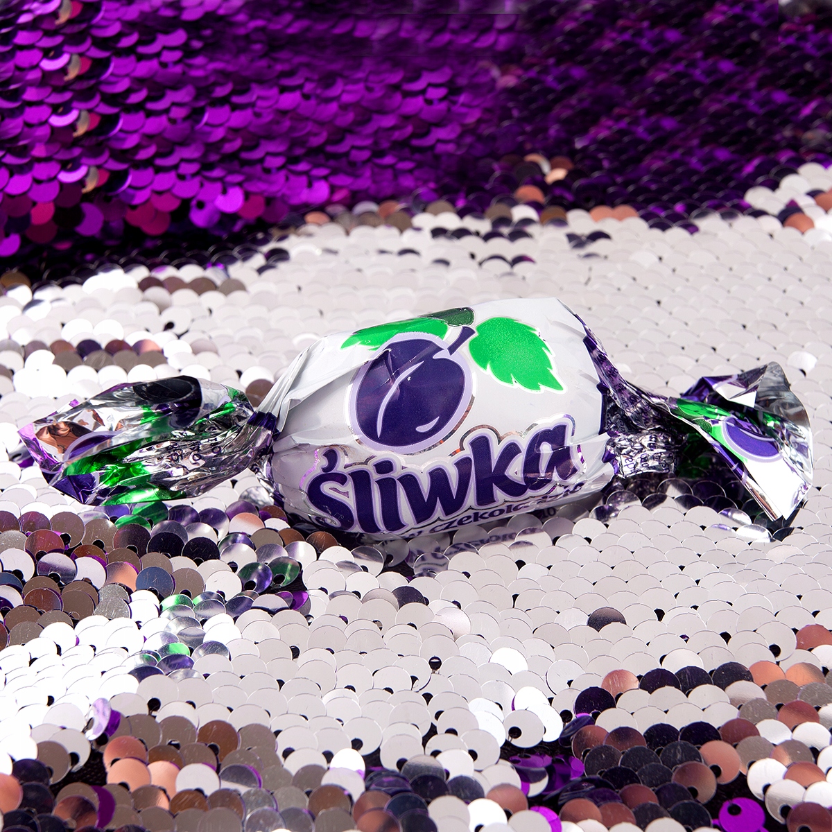 Levně Bonbóny Švestka v čokoládě Jutrzenka 1000 g