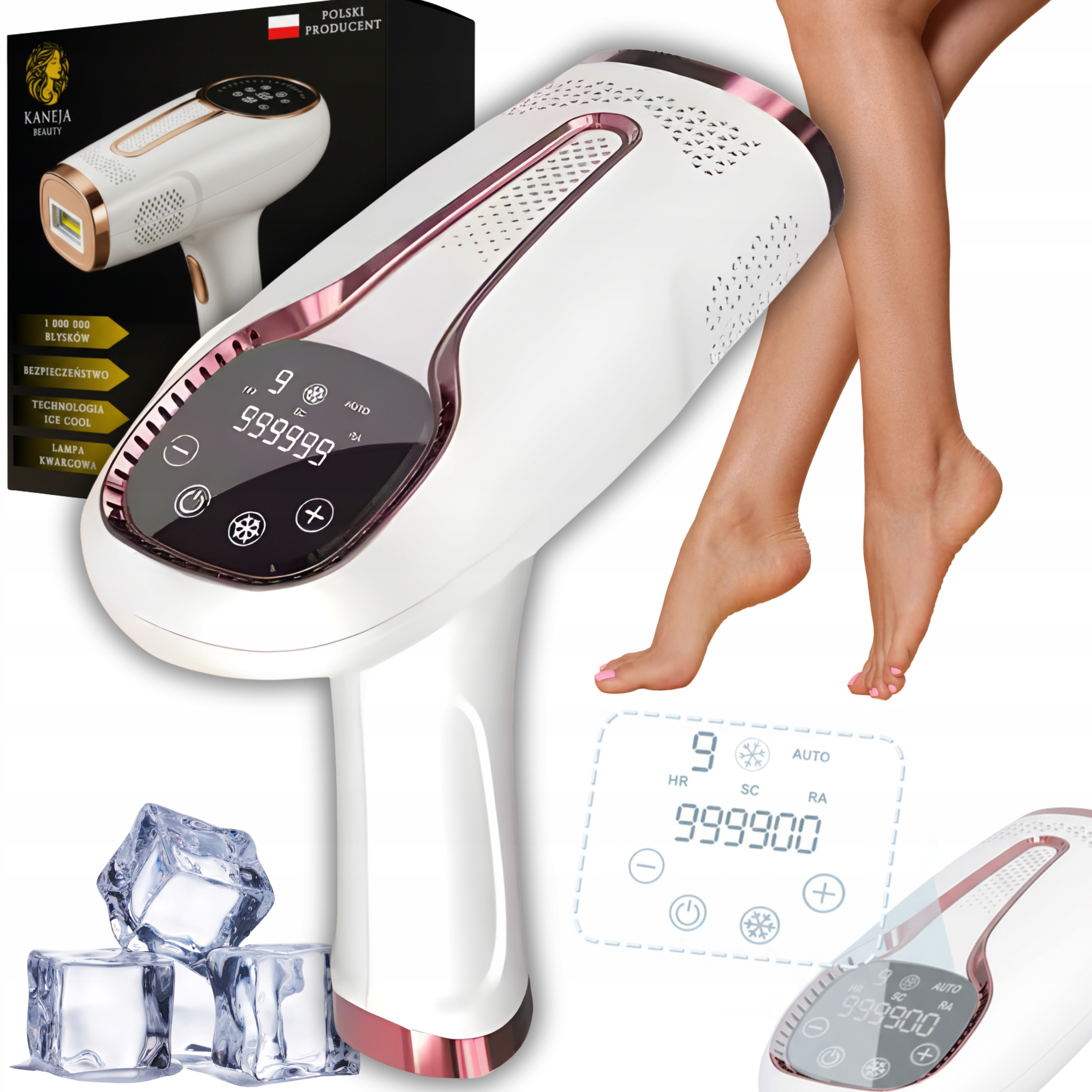 Depilator Laserowy Ipl Do Włosów Ciała Bikini Twarz Depilacja Mocny Solidny