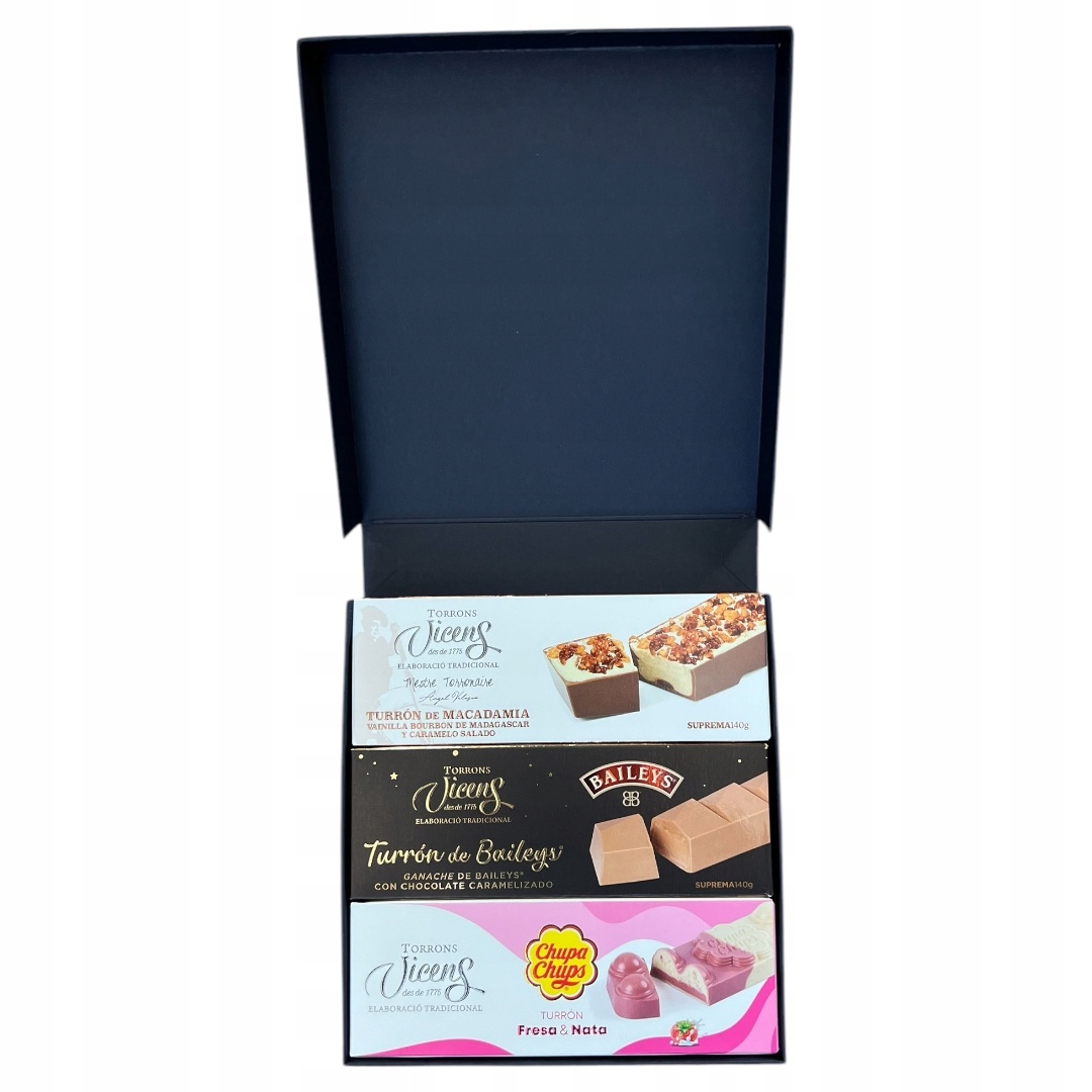 Levně exklusivní set nugátů: Chupa Chups, Makadamový nugát a Baileys nugát