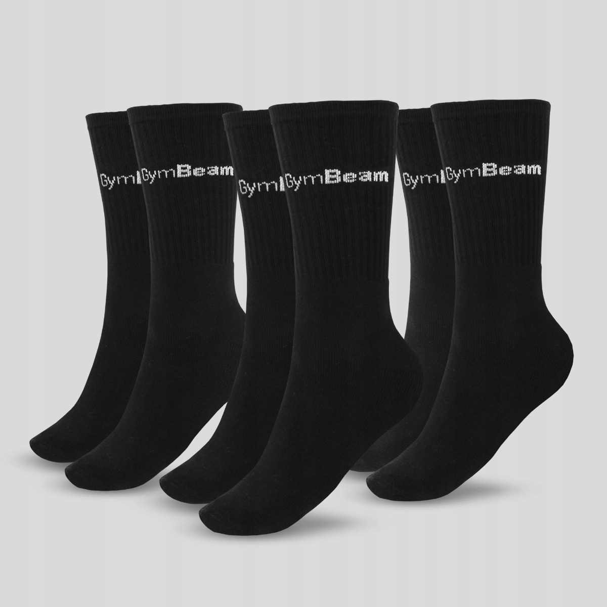 GymBeam Skarpety 3/4 Socks 3Pack Black M