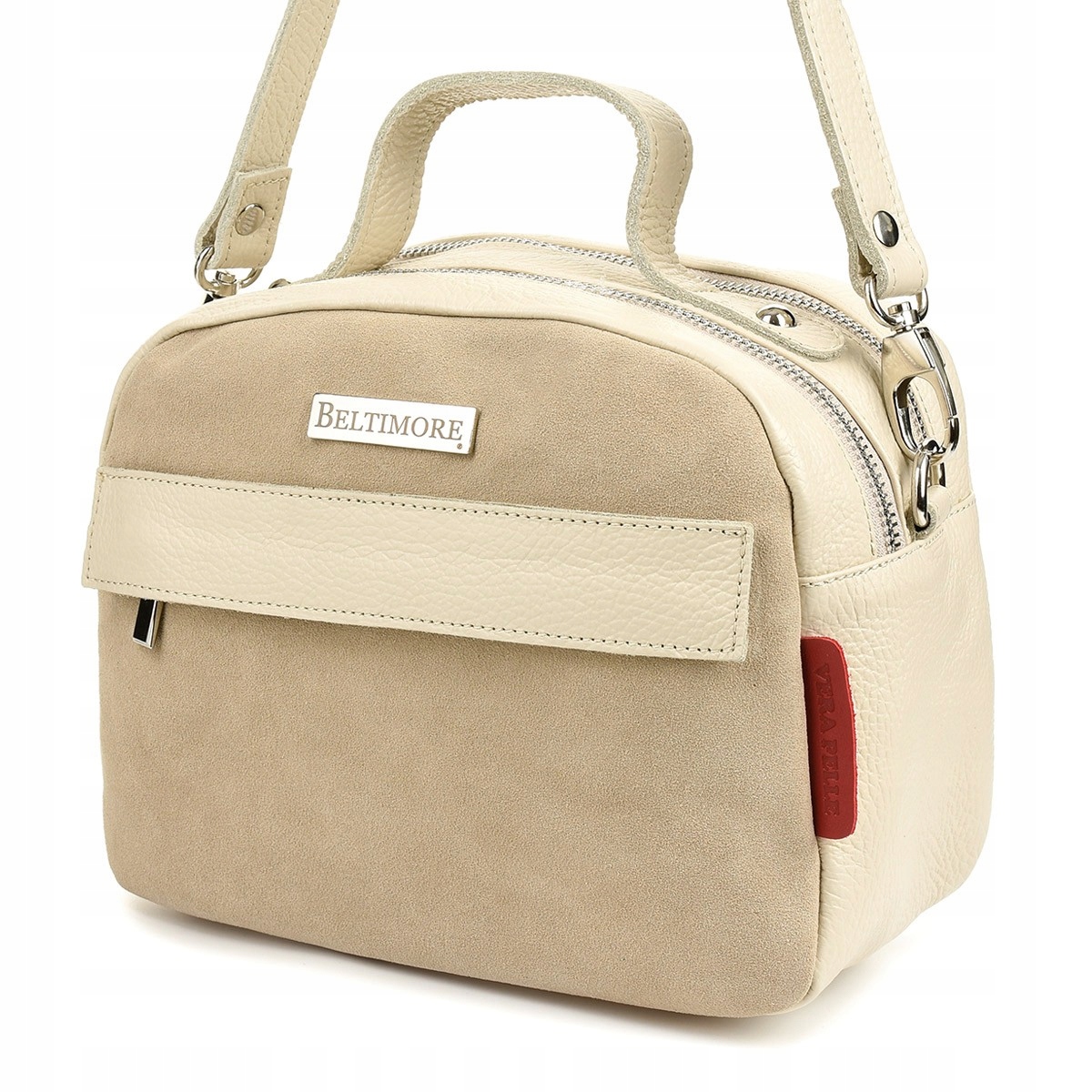 Černá dámská kožená kabelka kufřík se 2 komorami Beltimore