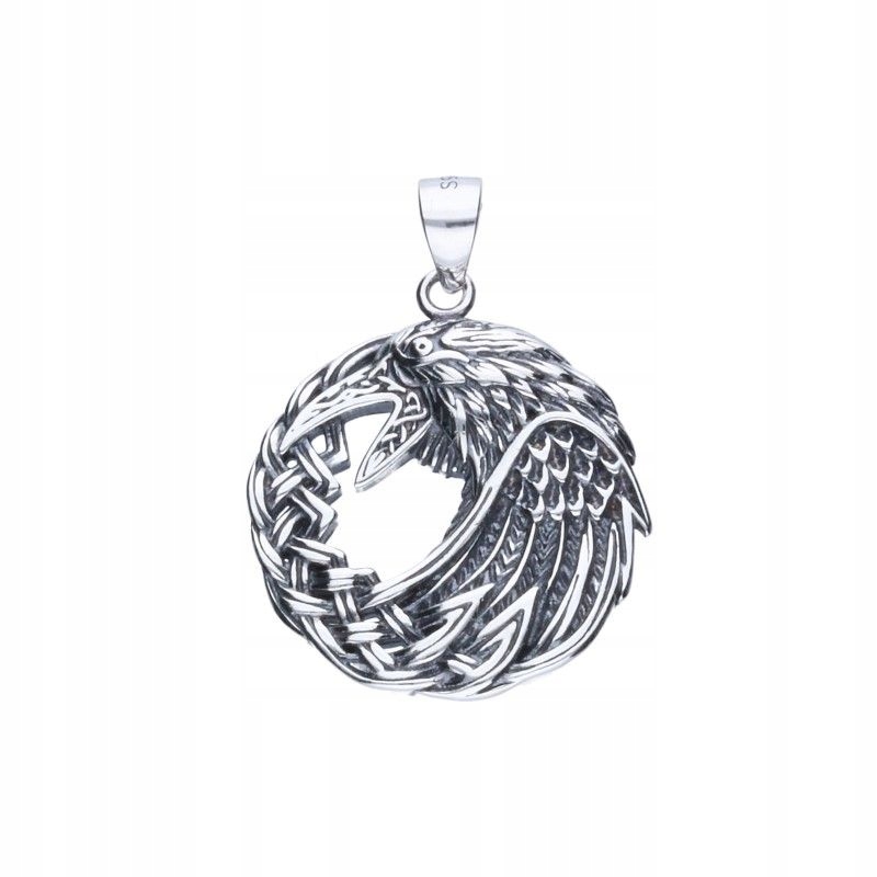 Krásný stříbrný přívěsek ryzosti 925, oxidovaný, průměr 20 mm, hmotnost 3.62 g