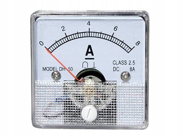 Miernik analog amperomierz kwadratowy 8A +bocznik