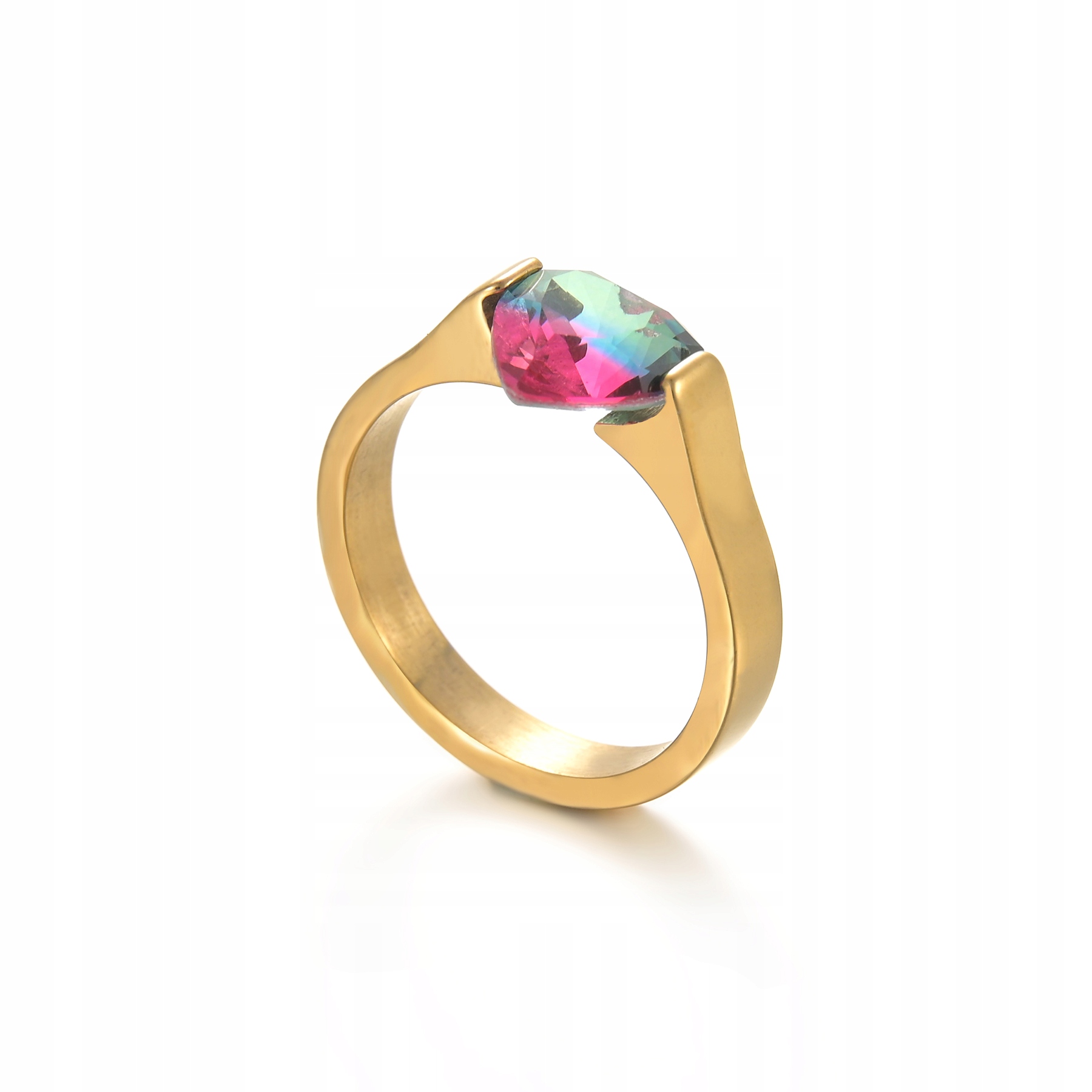 ZŁOTY PIERŚCIONEK STAL CHIRURGICZNA 316L-R.19/19mm