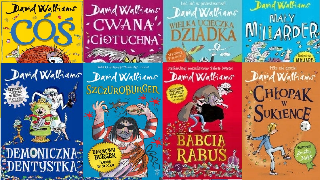 Szczuroburger Walliams David pakiet 8 książek