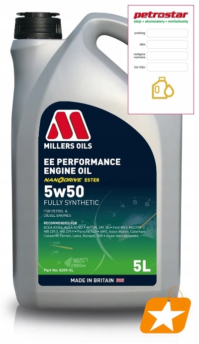 Millers Ee Performance 5V50 5L