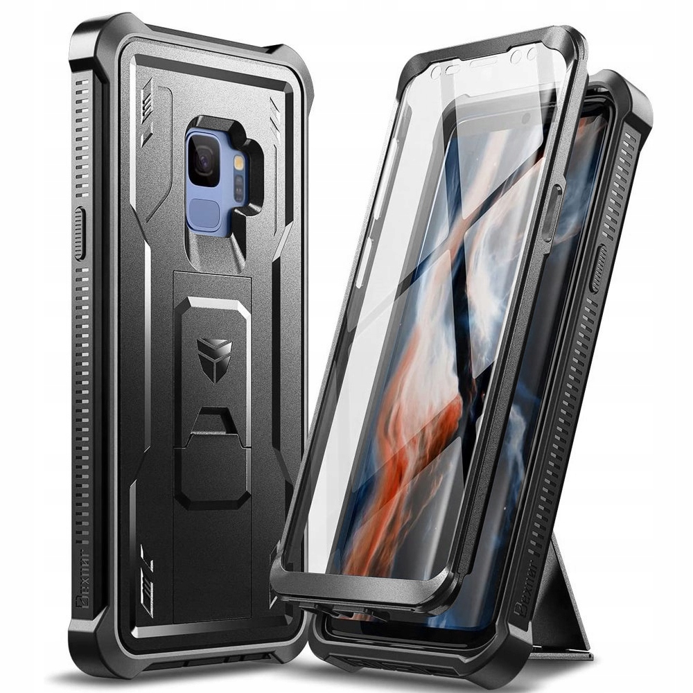 Pancéřové Pouzdro Dexnor pro Samsung Galaxy S9, pouzdro Shielder Kickstand s sklem