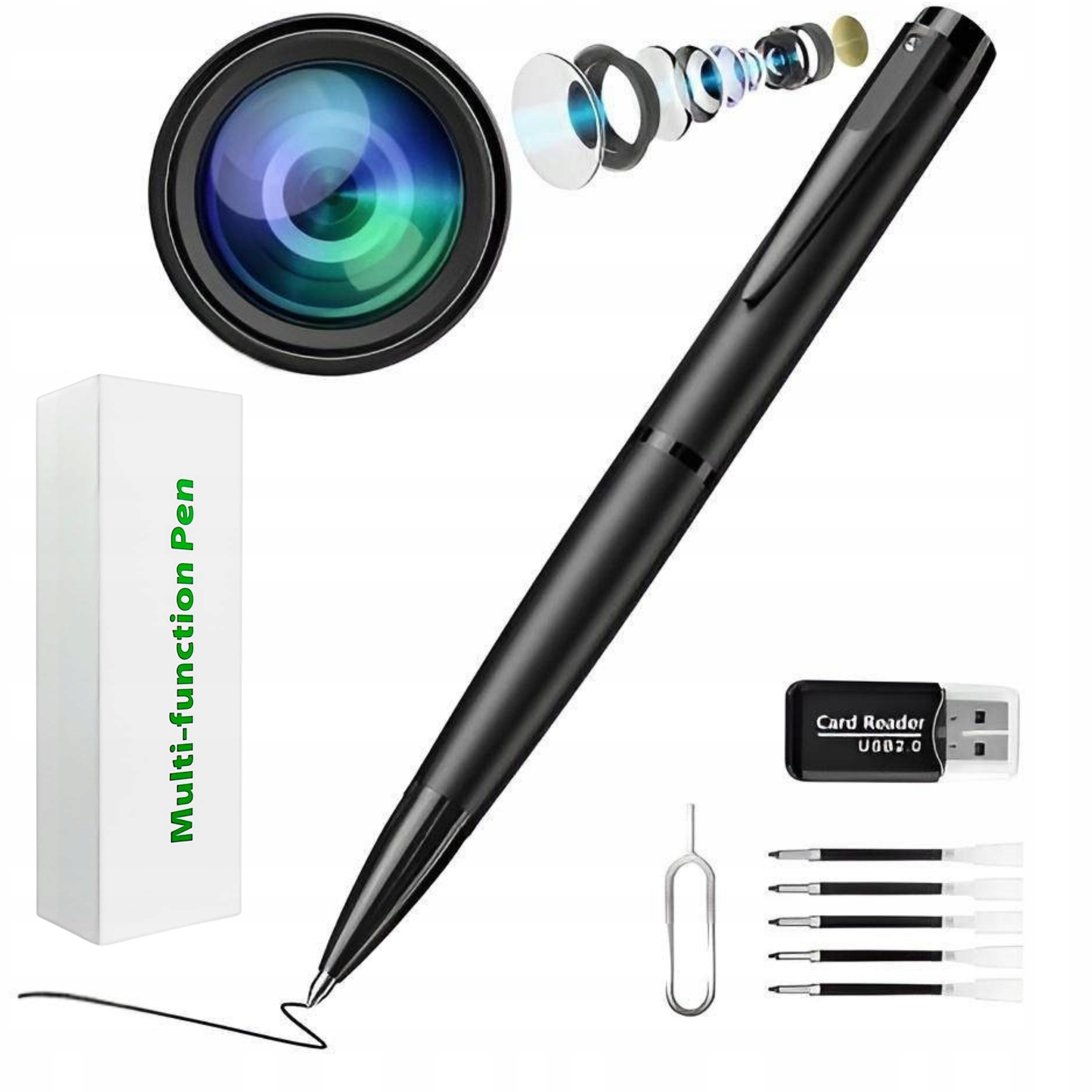 Długopis z kamerą Ineotronic Full HD z elektroniczną stabilizacją