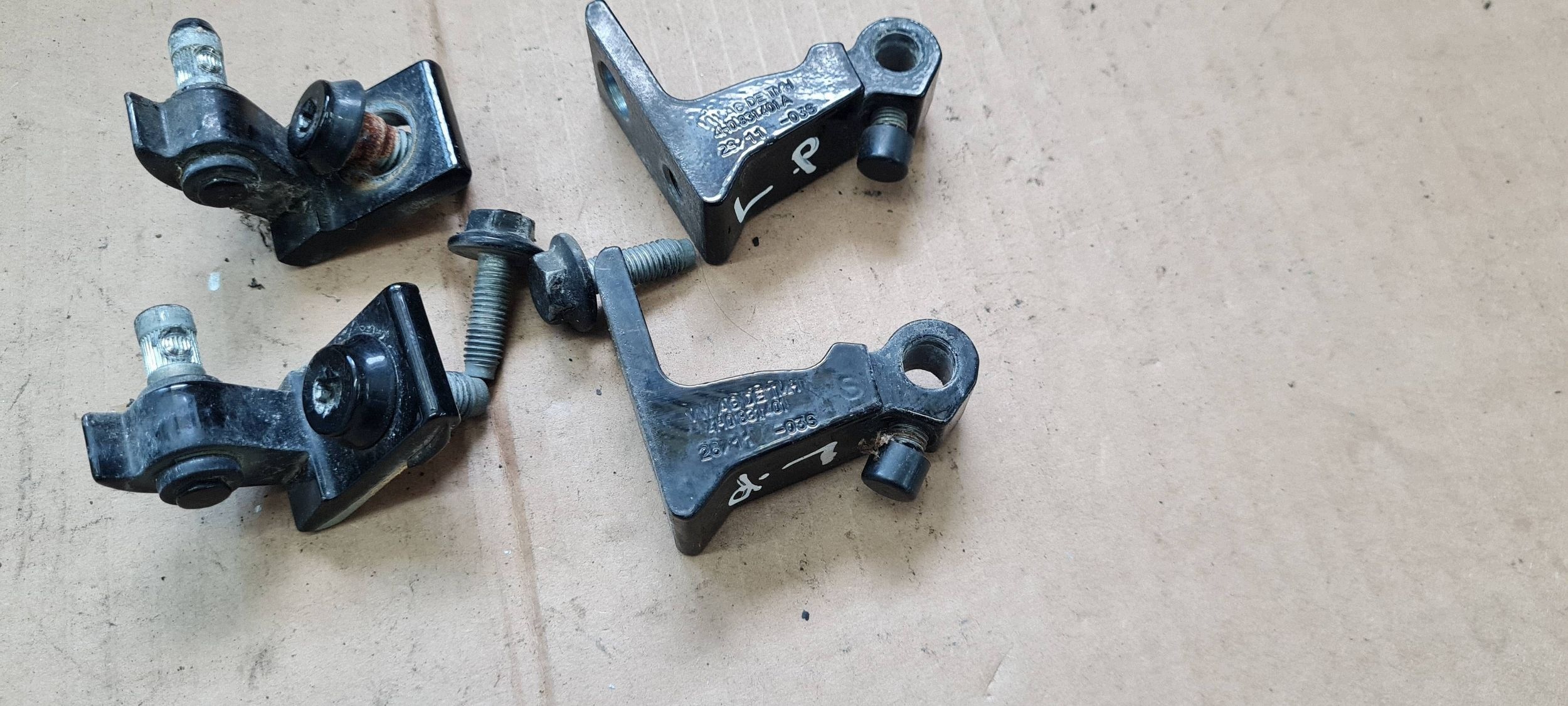 A7 4G S7 hinge hinges door left left front front KOMPLET LY9B