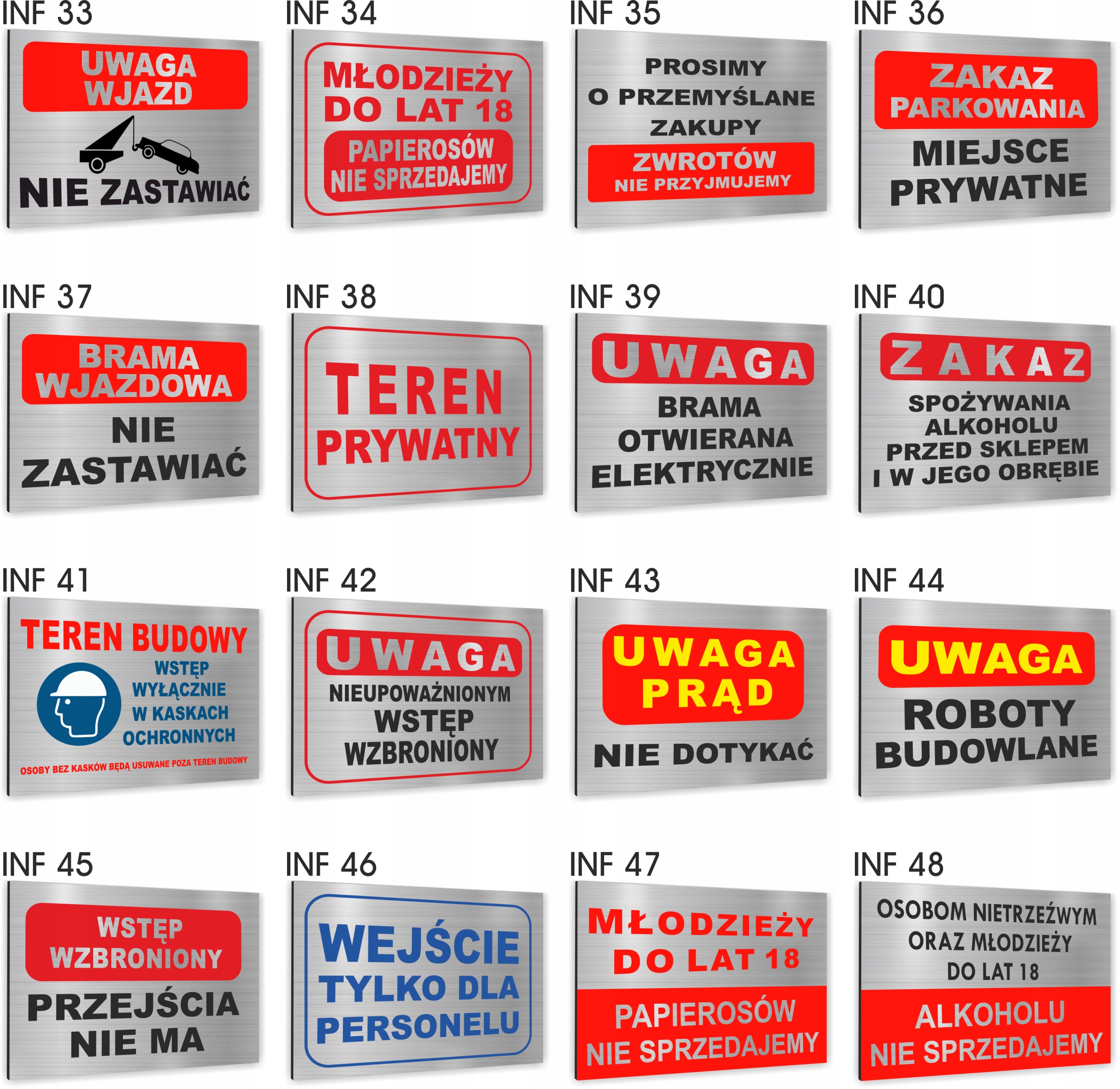 Tabliczka Znak BHP UWAGA TEREN BUDOWY ZAKAZ WSTĘPU Tematyka inna