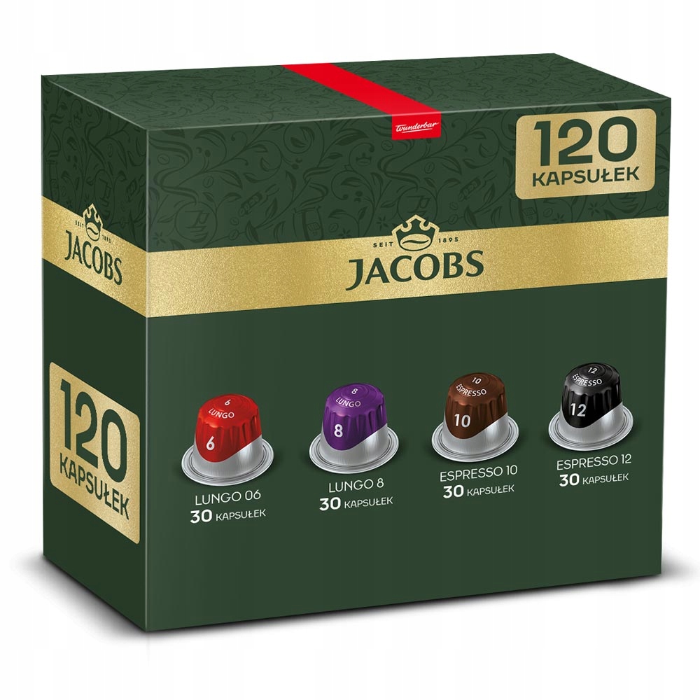 Zestaw Kapsułki Jacobs do Nespresso(r)* 12 opakowań, 10+2 [120 kaw]