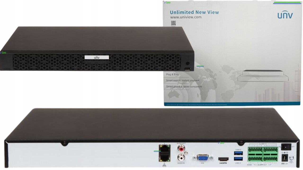 Rejestrator Ip Uniview NVR504-32B 32 kamery, 16MPx, 4xHDD, 320Mb/s