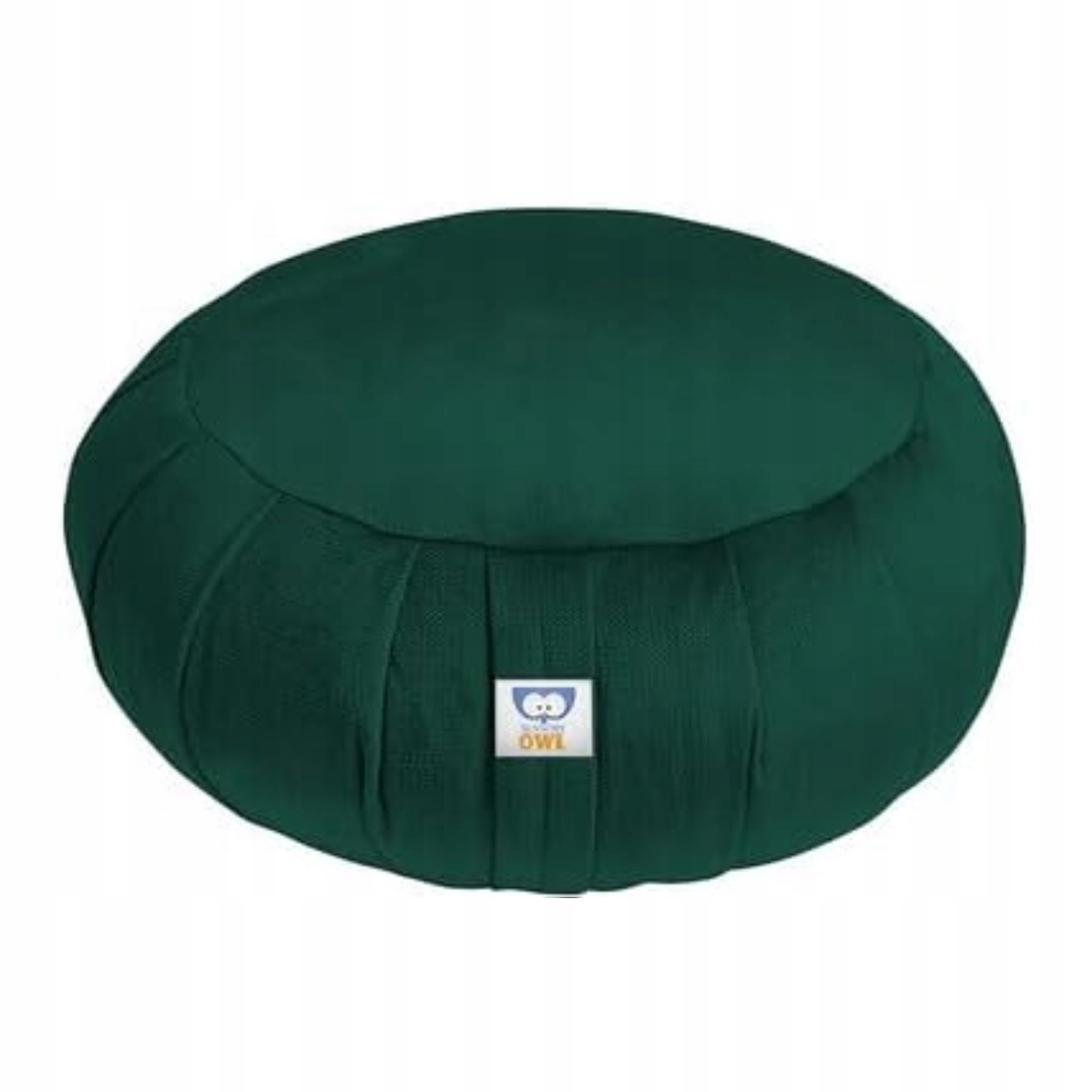 Polštář Zafu kulatý pro meditační jógu, cvičení, pohankové slupky, zelený