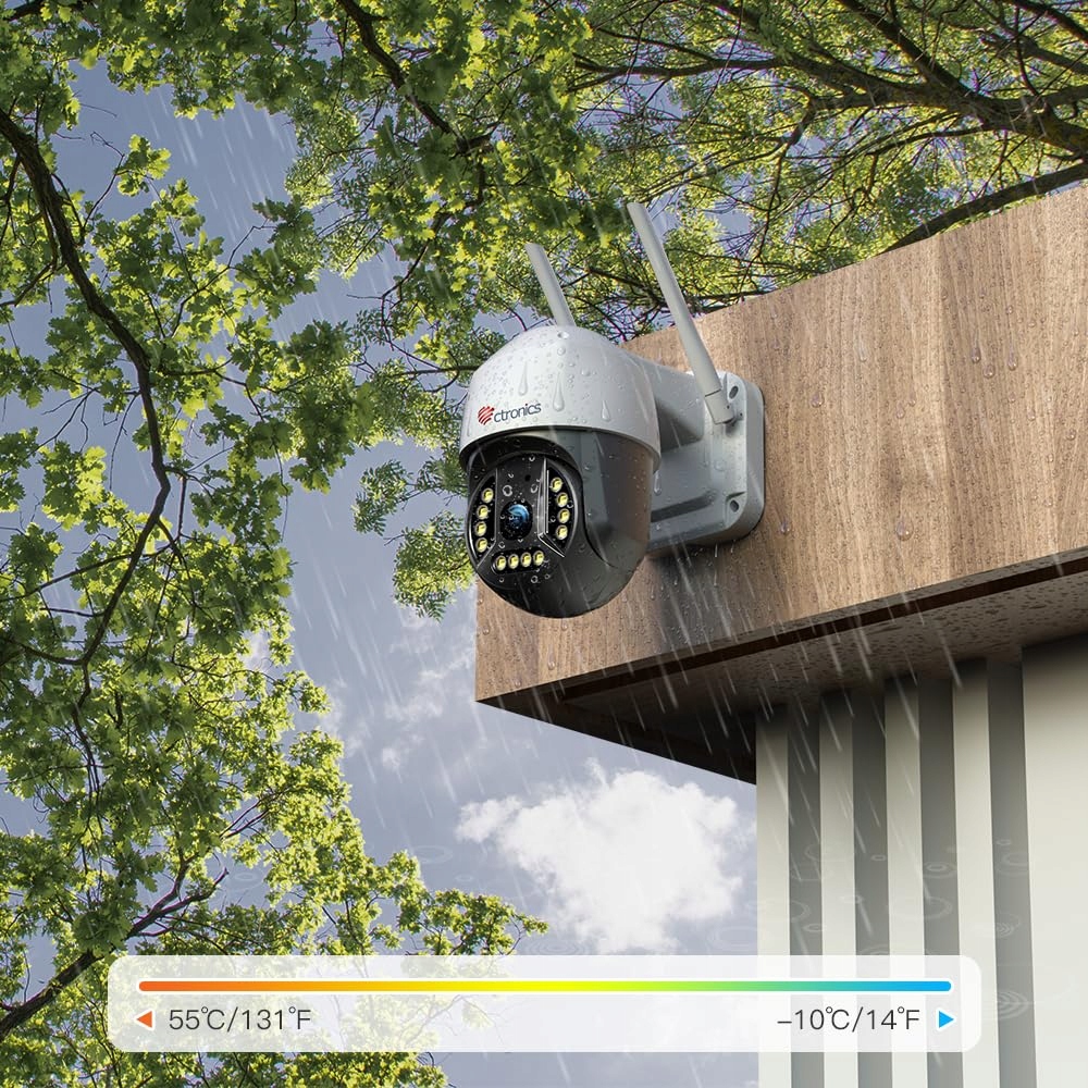 CTRONICS Kamera Zewnętrzna 4K 8MP WiFi PTZ IP z Detekcją Ruchu i IP66 — miniatura 8