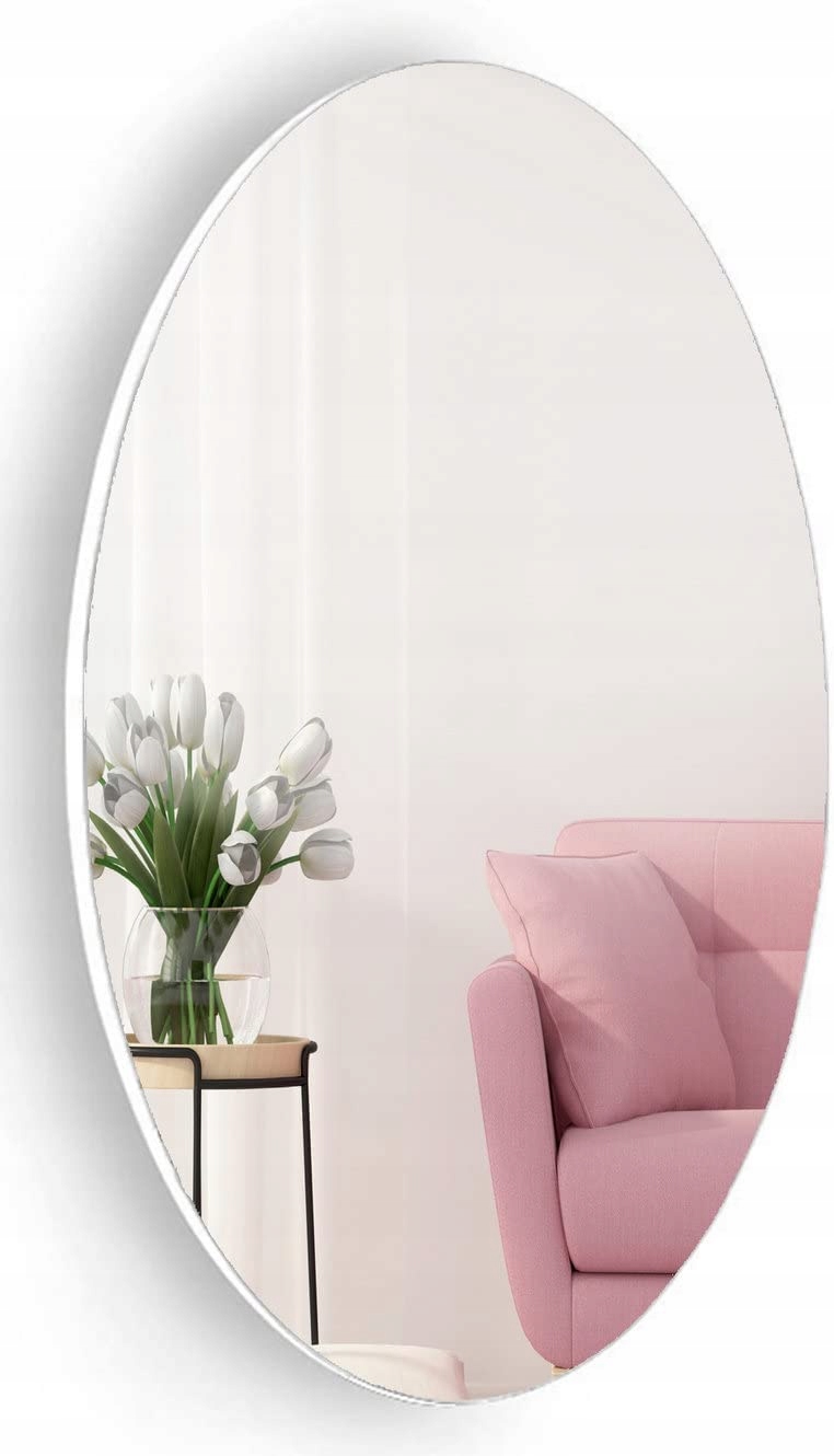 Lustro owalne na ścianę 64x37cm