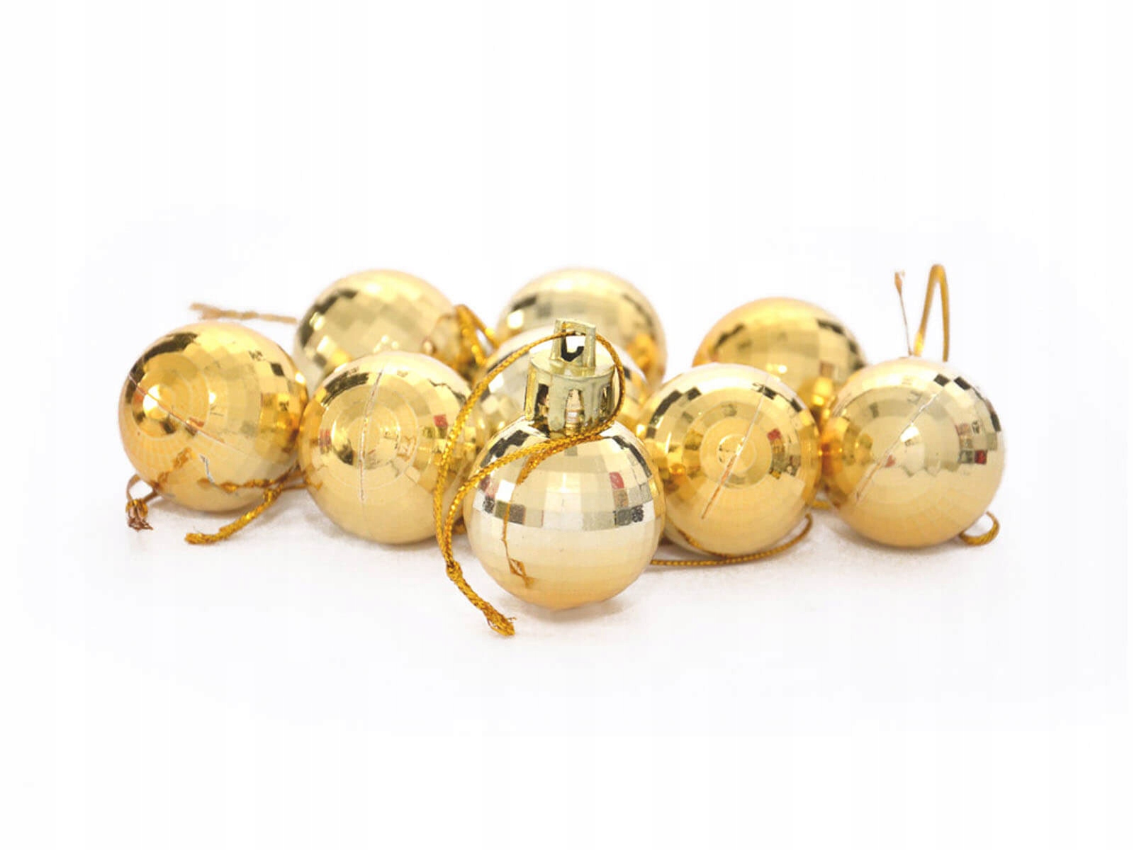 

Dekoracje na choinkę bombki złote 9 szt.