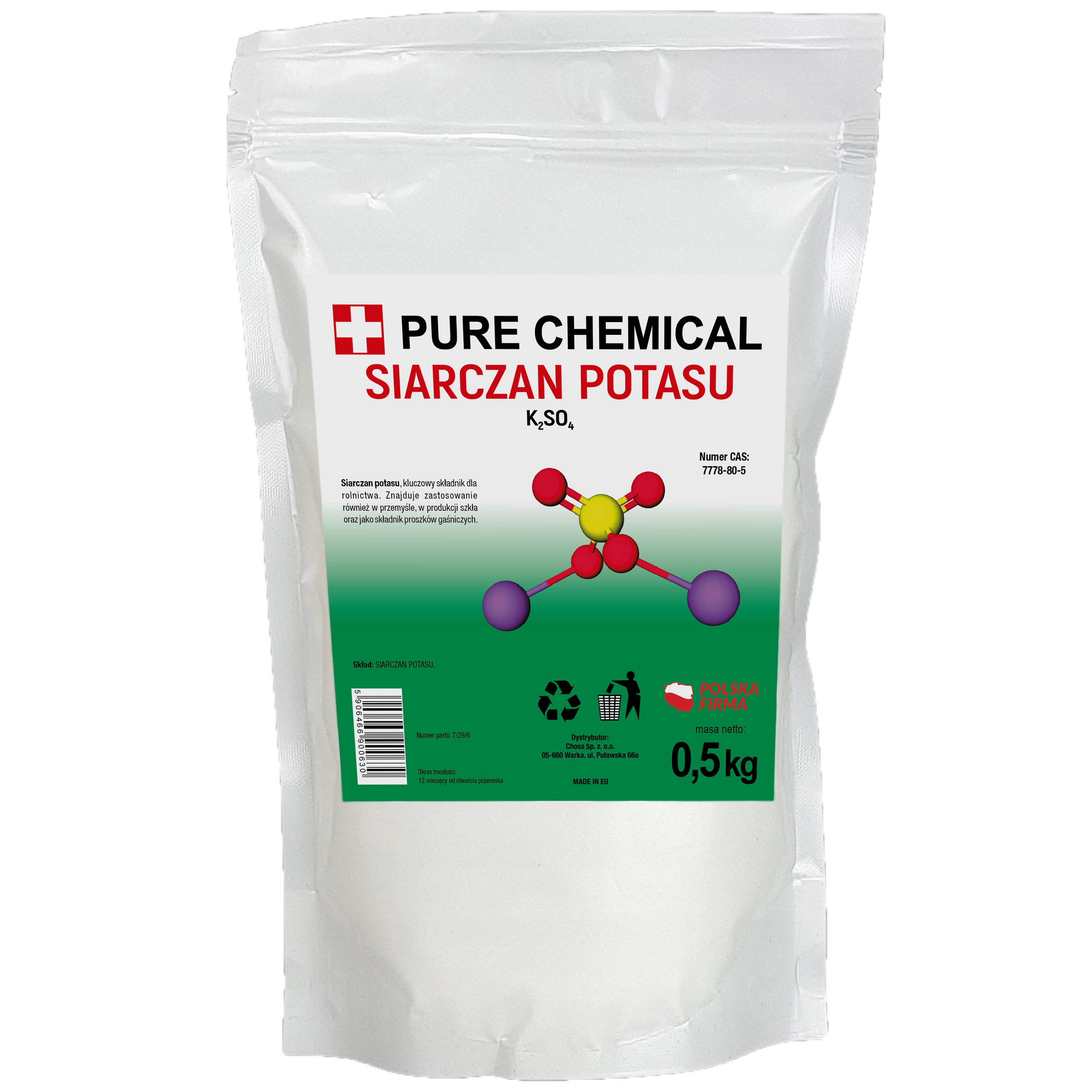 Siarczan Potasu Czysty Bez Dodatków 500g 0,5kg