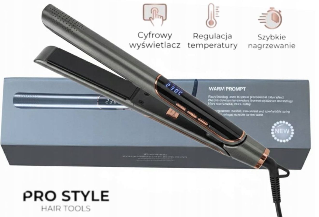 Prostownica do włosów szybkie nagrzewanie ceramiczna Jonizacja 55W 2W1 230C