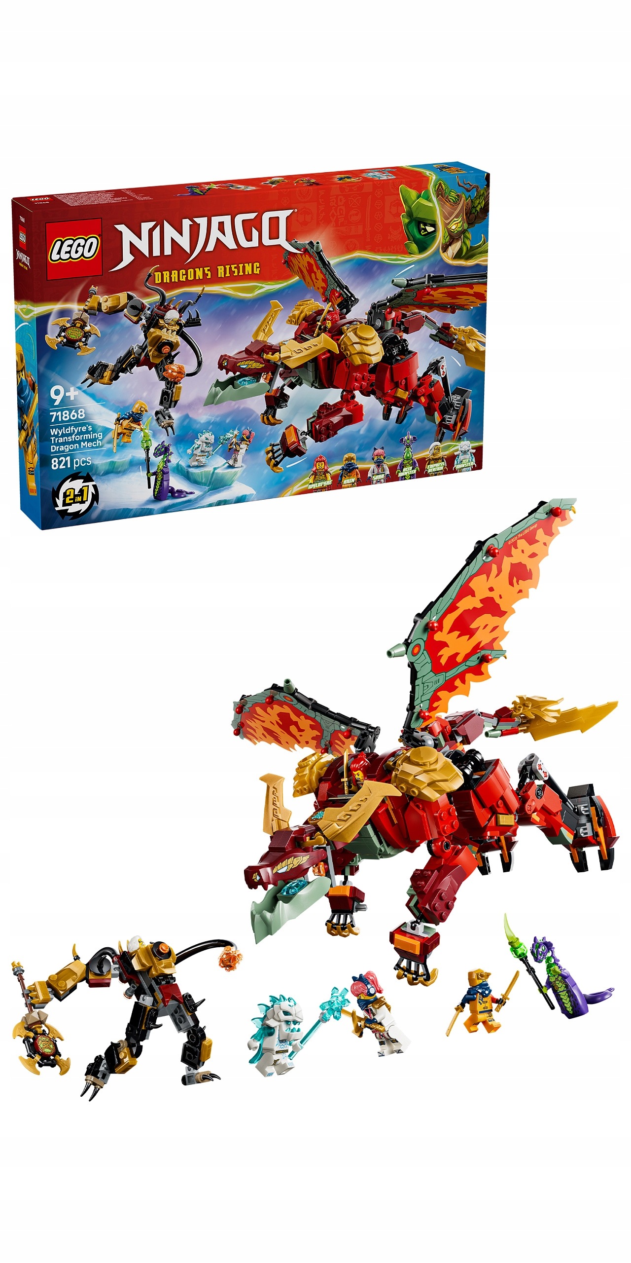 Lego Ninjago 71868 Wyldfyre a transformační dračí oblek