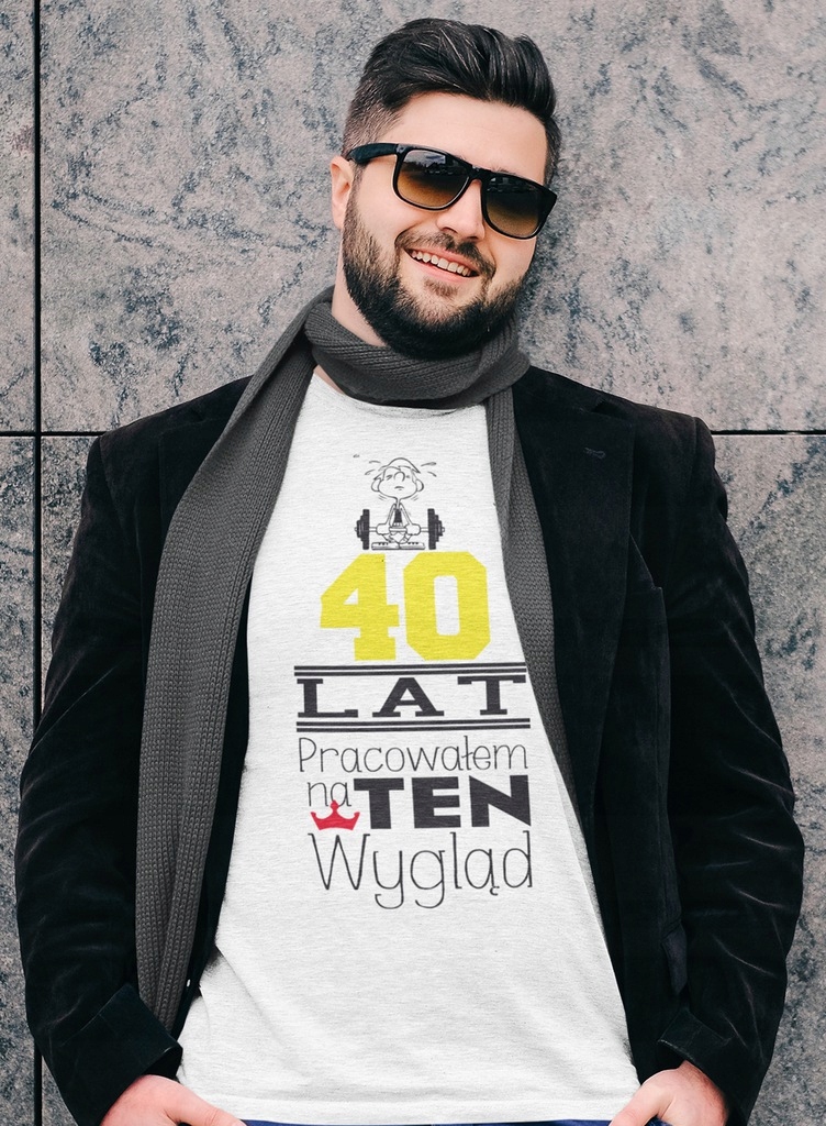 T-SHIRT KOSZULKA MĘSKA PREZENT URODZINY 40 LAT 5XL Rozmiar 5XL