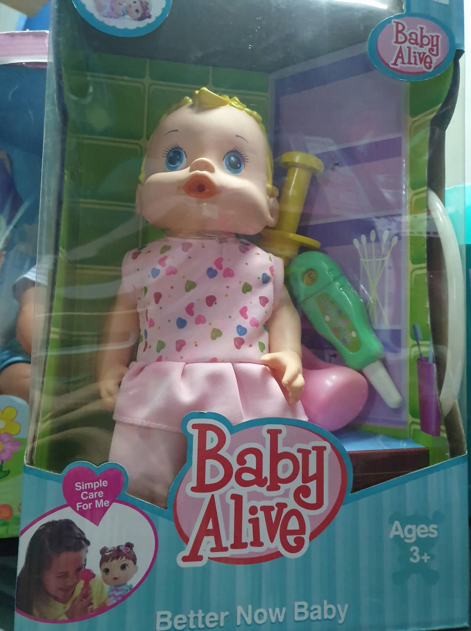 Lalka bobas SUKIENKATERMOMETR STRZYKAWKA akcesoria