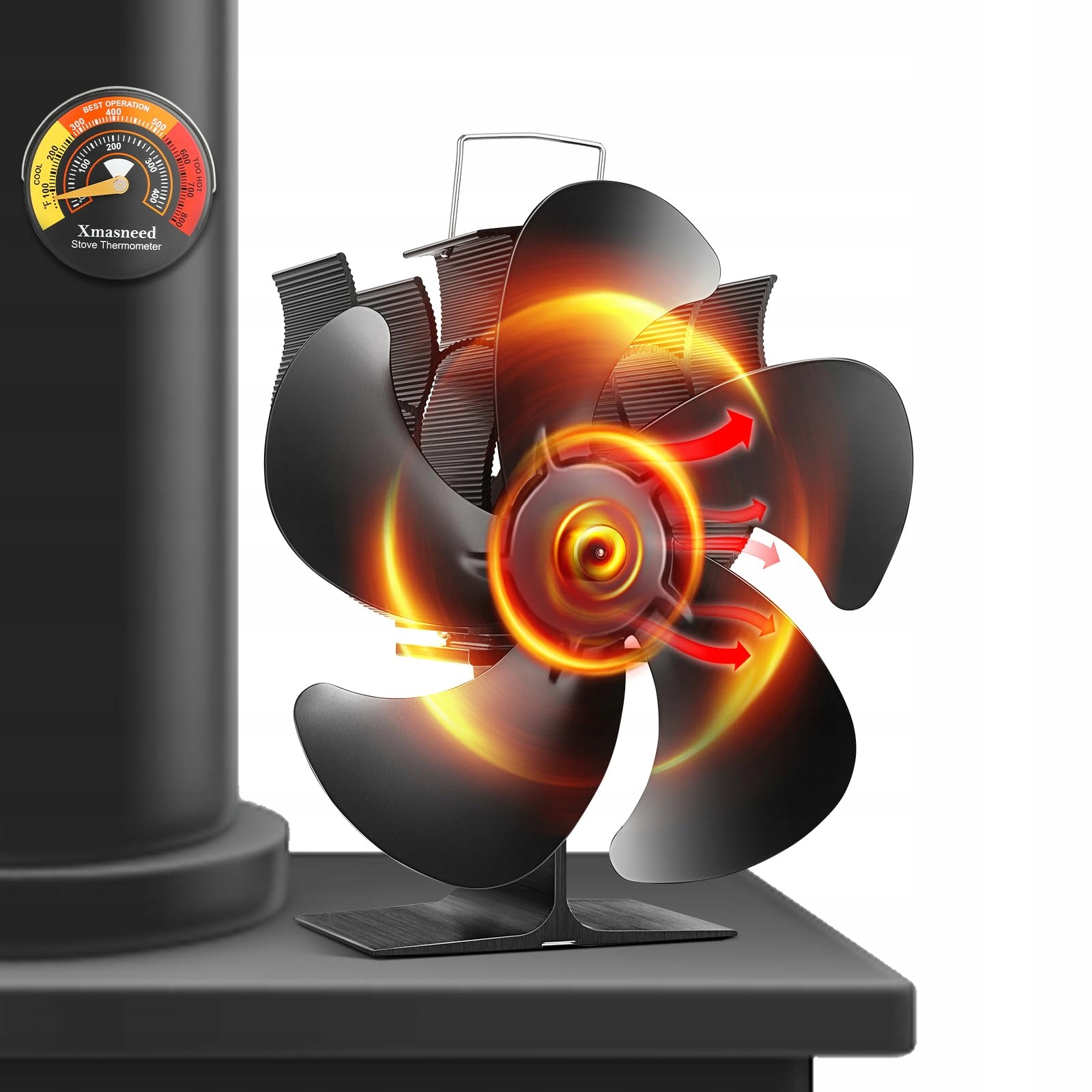 Krbový ventilátor pro kamna na dřevo Xmasneed