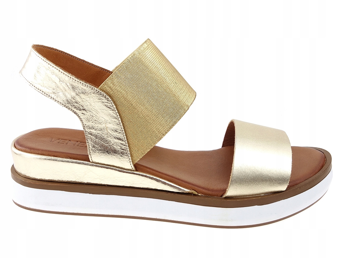 

Venezia sandały buty 21249 złoty metalik, skóra 40