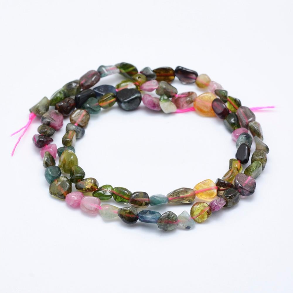 Korálky Přírodní Turmalín, Nebarvené Samorozenci, 5-11x5-7mm 39 Cm šňůra