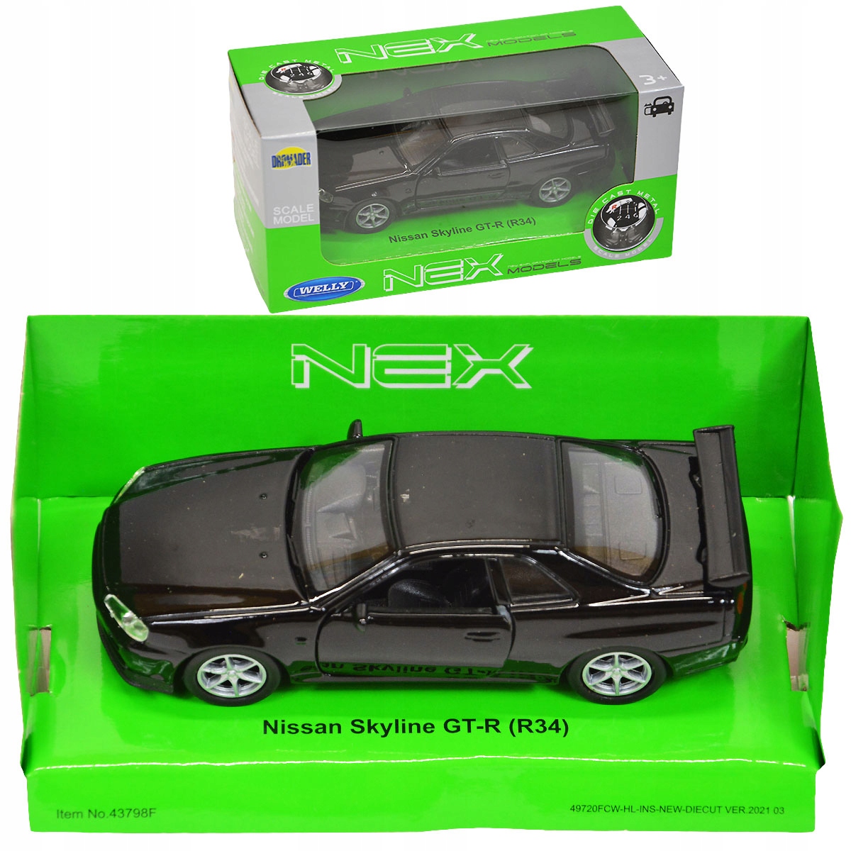 

Model Welly 1:34 Nissan Skyline Gt-r R34 Black
