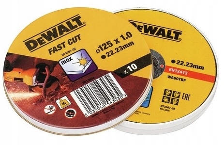 

Tarcza do cięcia stali 125x1,0mm Inox 10szt.DeWALT