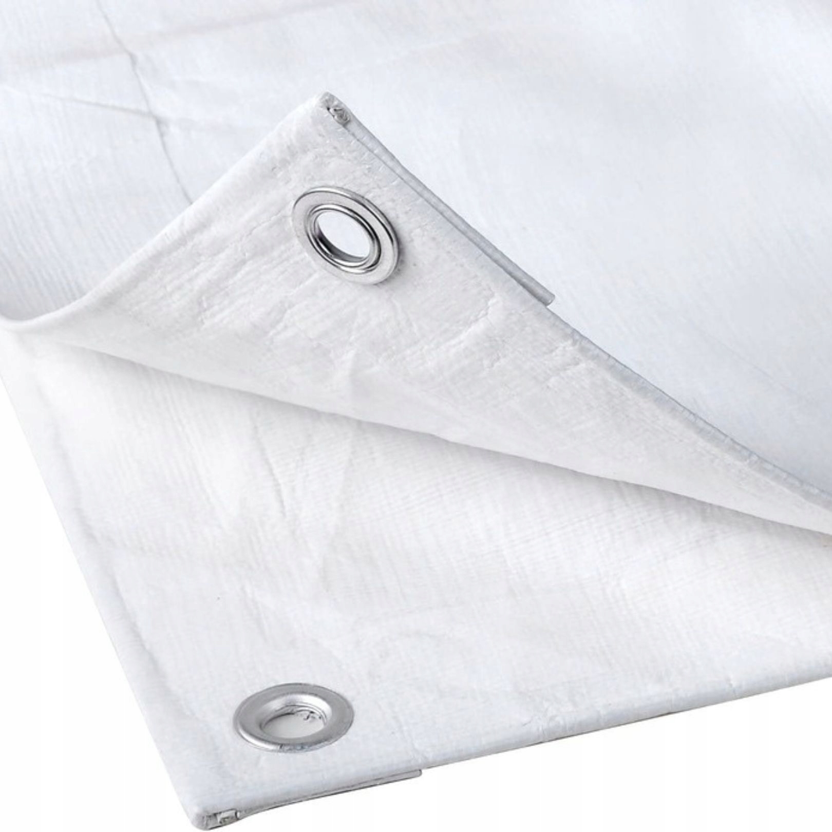 PLANDEKA BIAŁA 3x3M 80g SUPER MOCNA GRUBA Z OCZKAMI