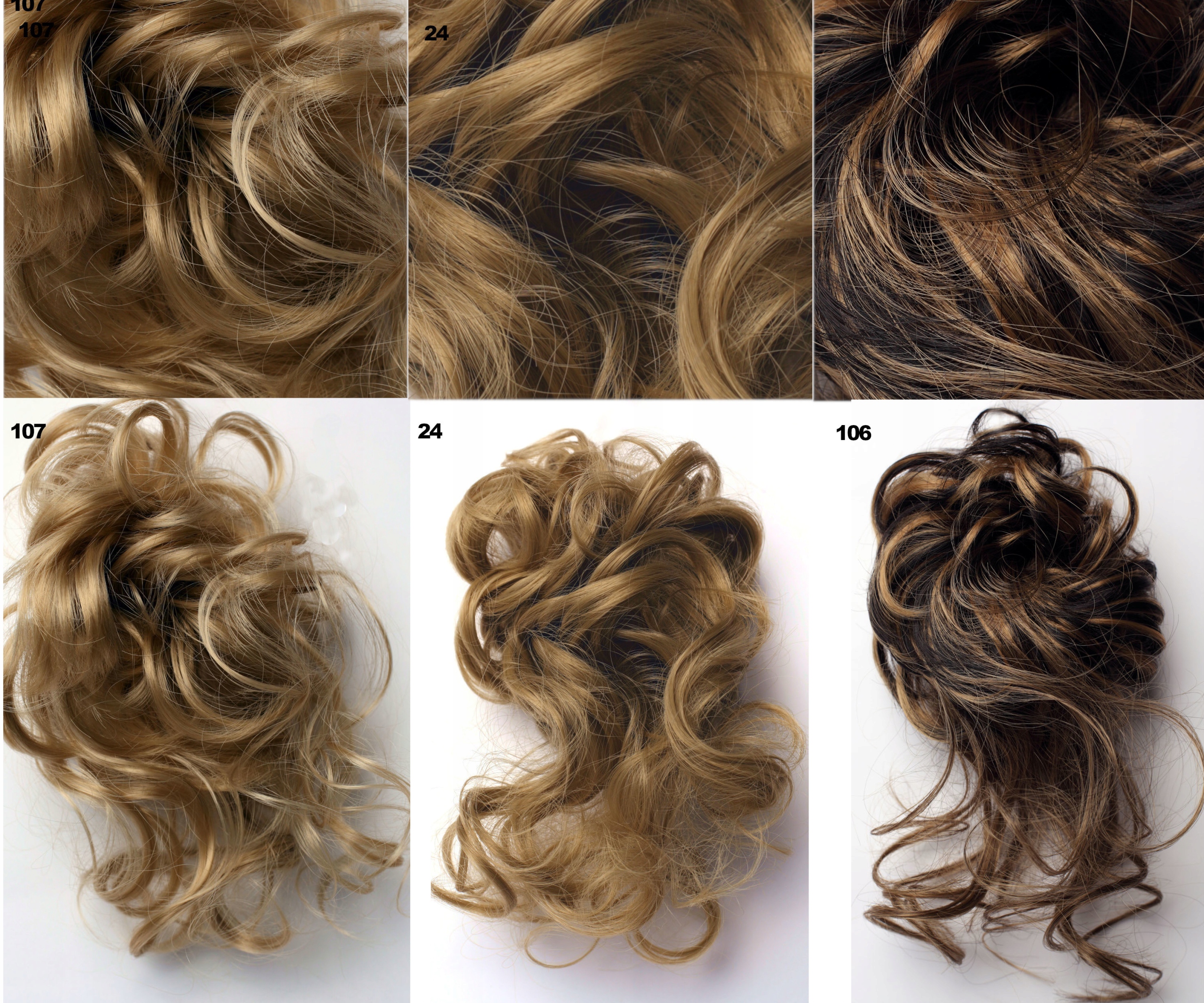 DOCZEPIANY KOK na gumce GĘSTY treska DOPINKA loki Pochodzenie włosów słowiańskie