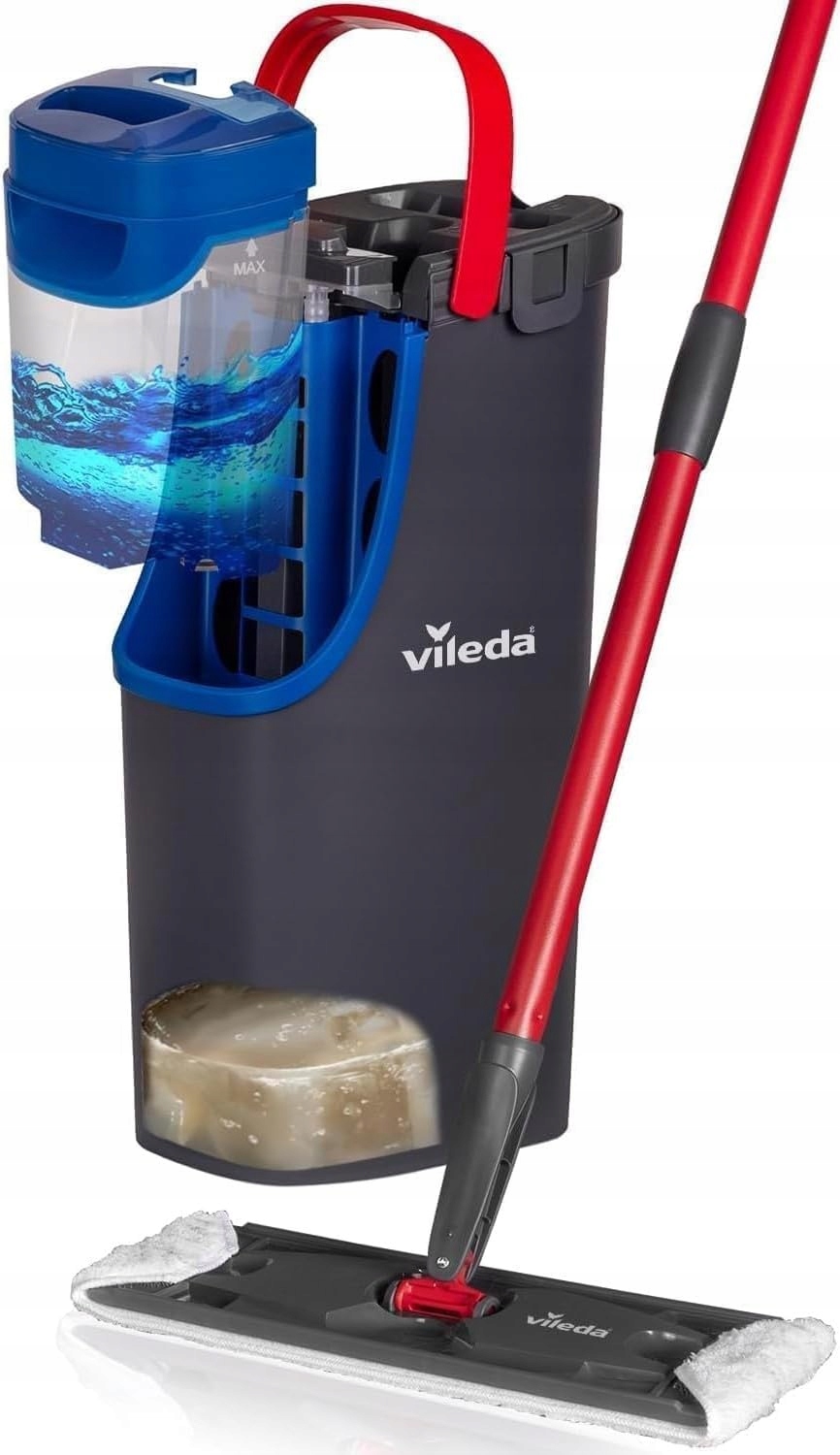 Levně Vileda Mop H2PrO samostatná voda čistá špinavá nádoba rukojeť mikrovlákno