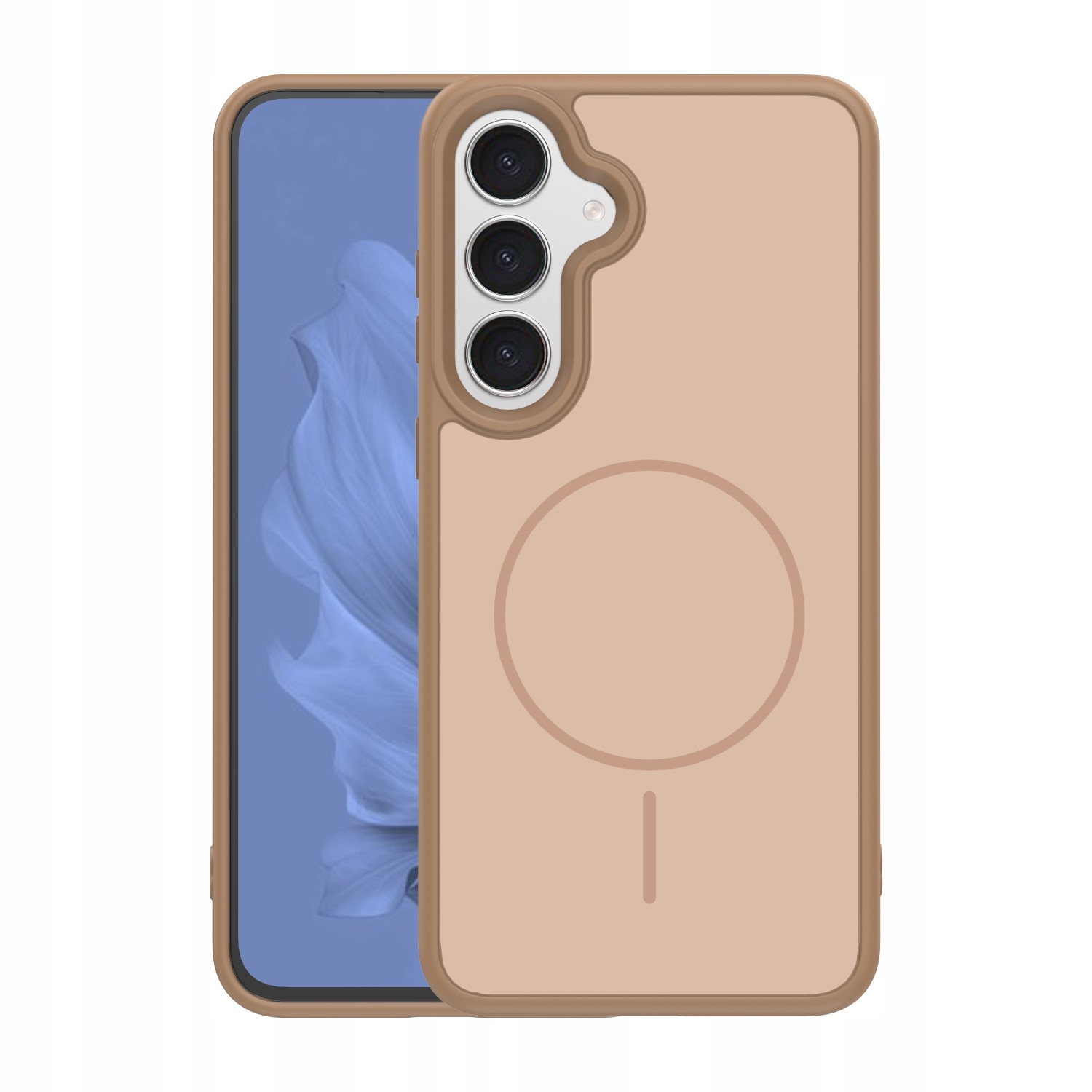 Nakładka Frame Thin Mag do Samsung Galaxy S26 brązowa Tfo