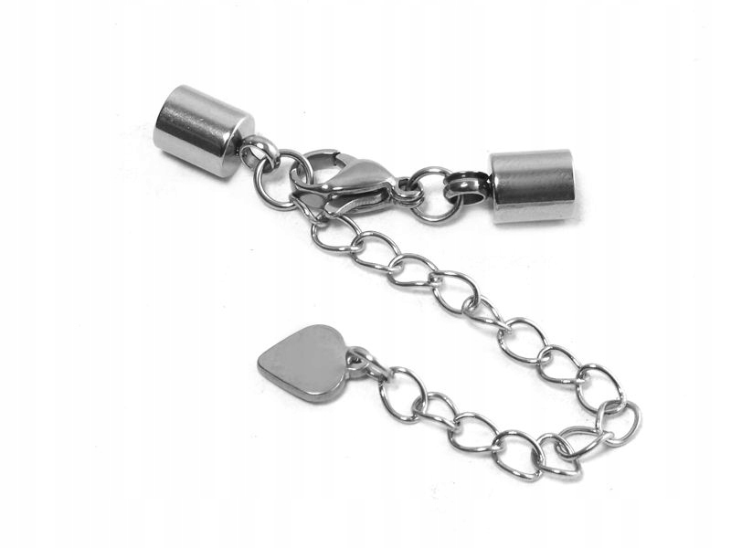 Końcówki stalowe z zapięciem i przedłużką 11x6mm