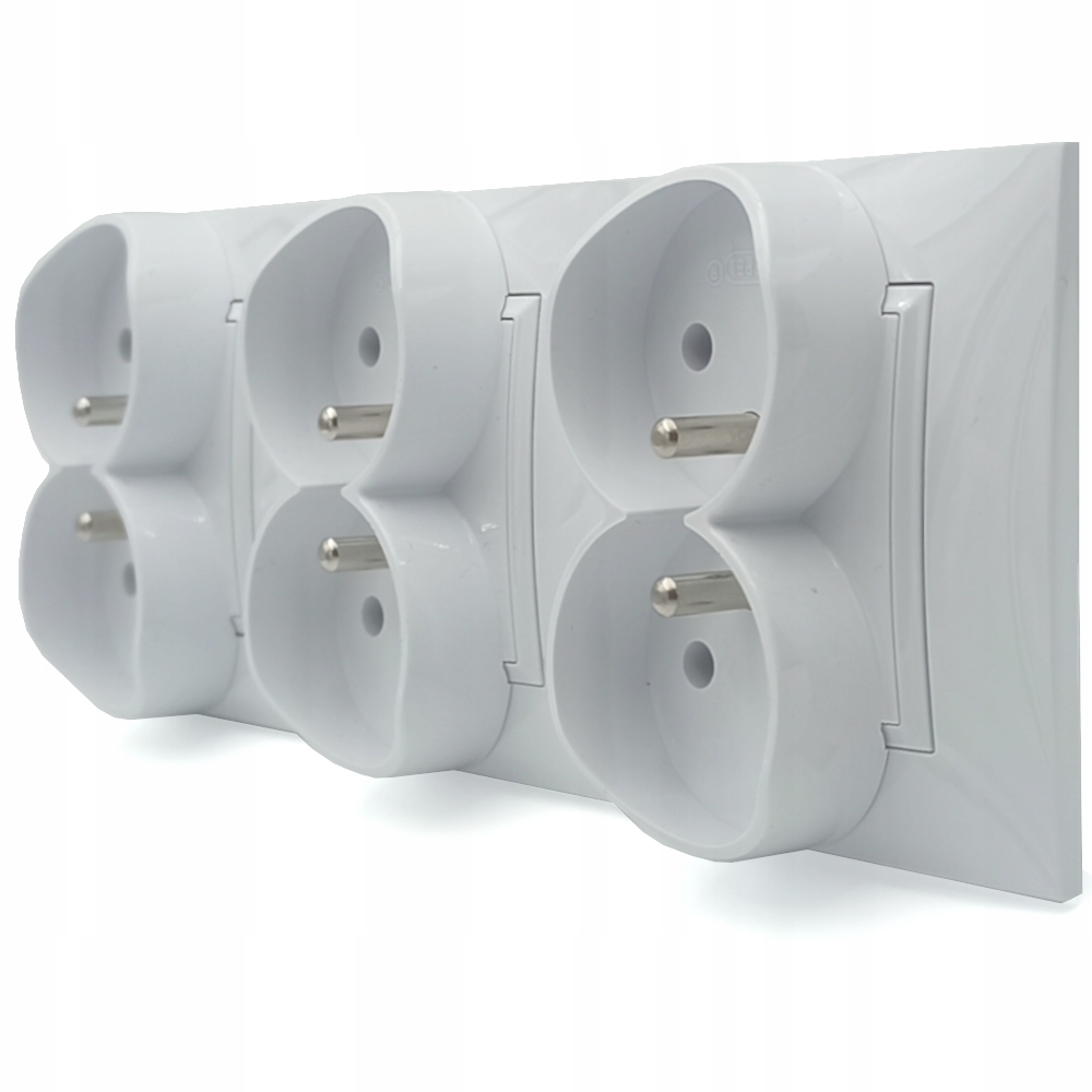 

Zestaw Gniazdek Ściennych Podwójnych Białych Aria