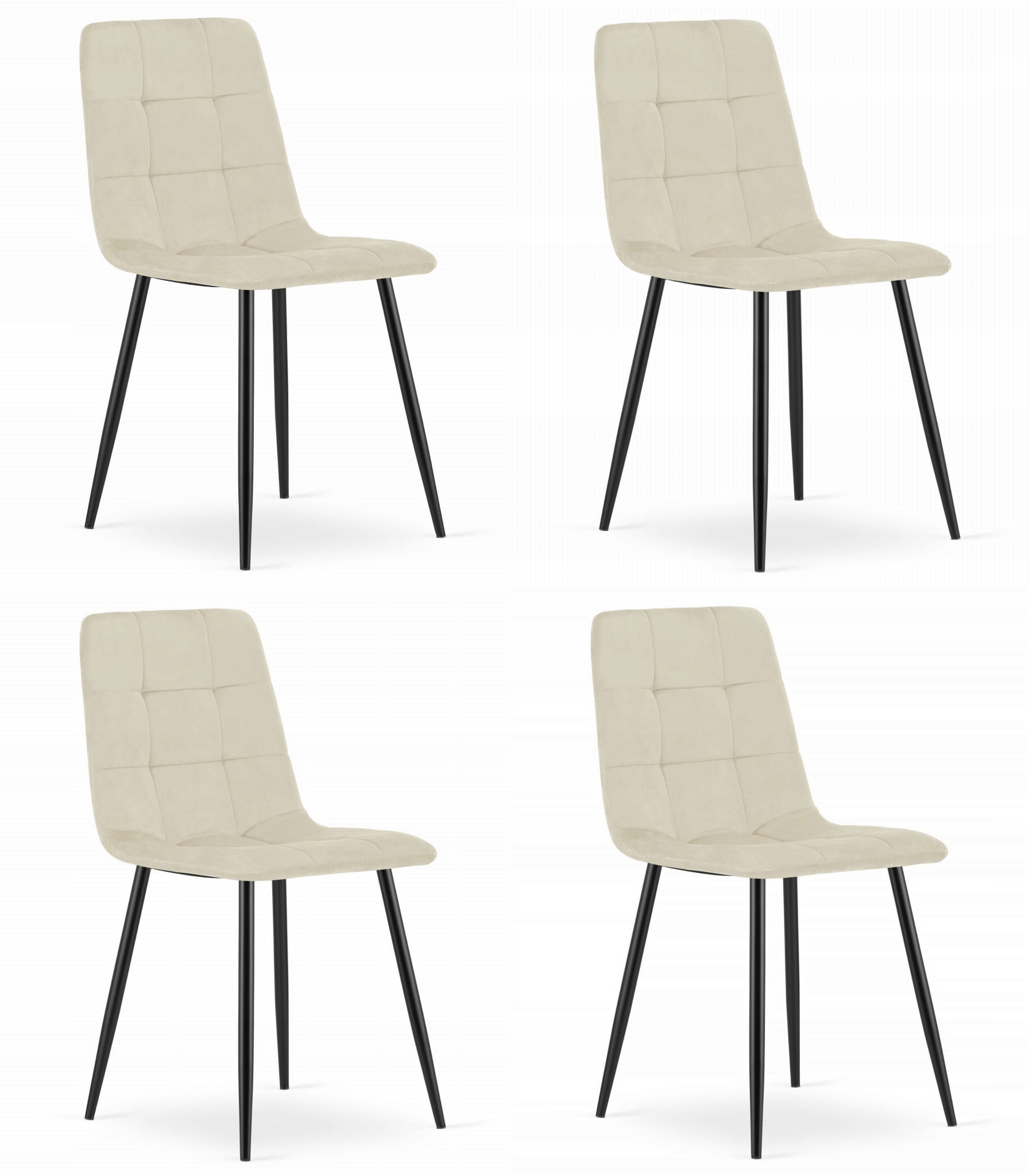 Křeslo Kara světle béžová samet nohy černé x 4