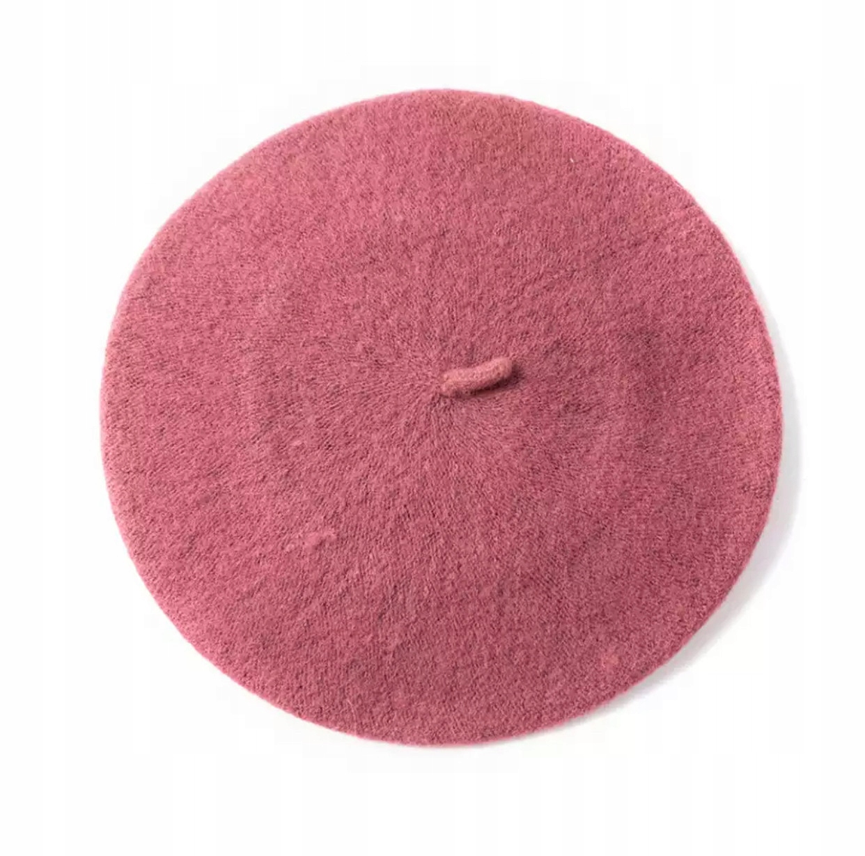 

Beret damski wełniany różowy klasyczny