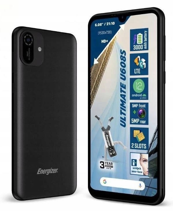 Telefon Energizer Ultimate U608S Czarny Dual Sim 3000 mAh