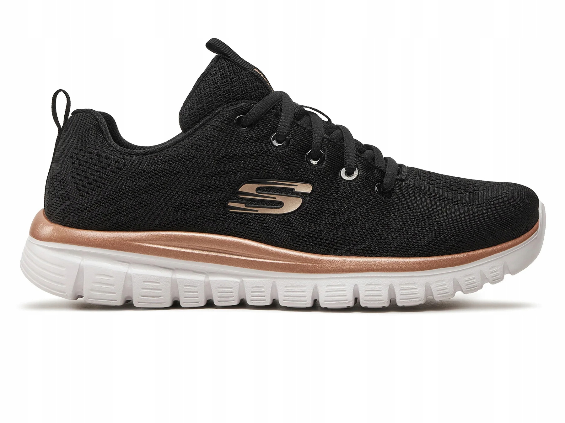 Boty Skechers Graceful 12615-BKGD sportovní lehké černé se zlatem 36