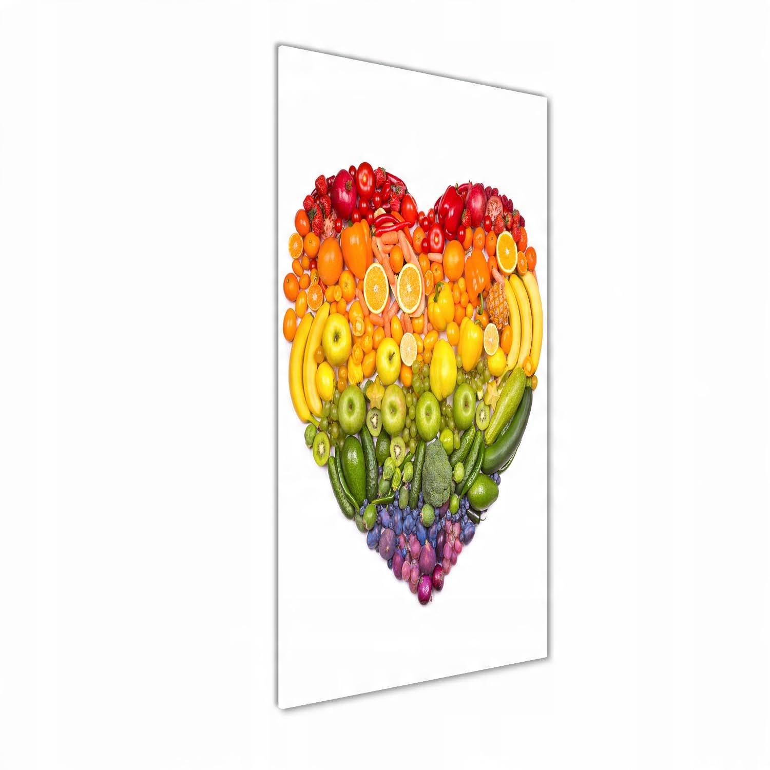 

Nowoczesny fotoobraz akrylowy Owoce serce 50x125cm
