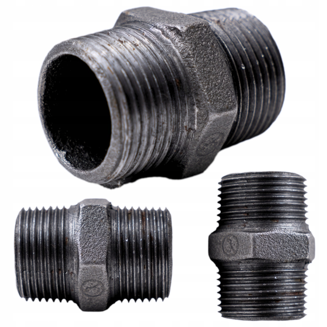Nypel żeliwo czarny 3/4''