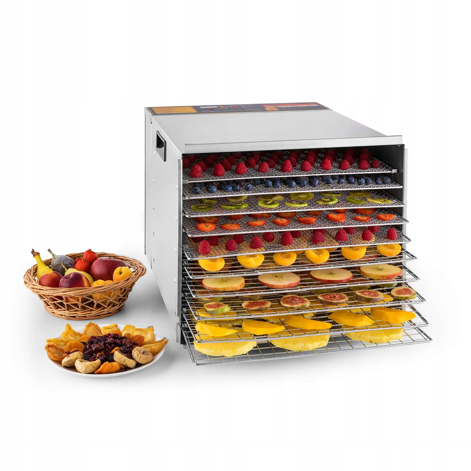 Duża Suszarka Spożywcza Do Grzybów Owoców Warzyw Ziół 1000W Dehydrator
