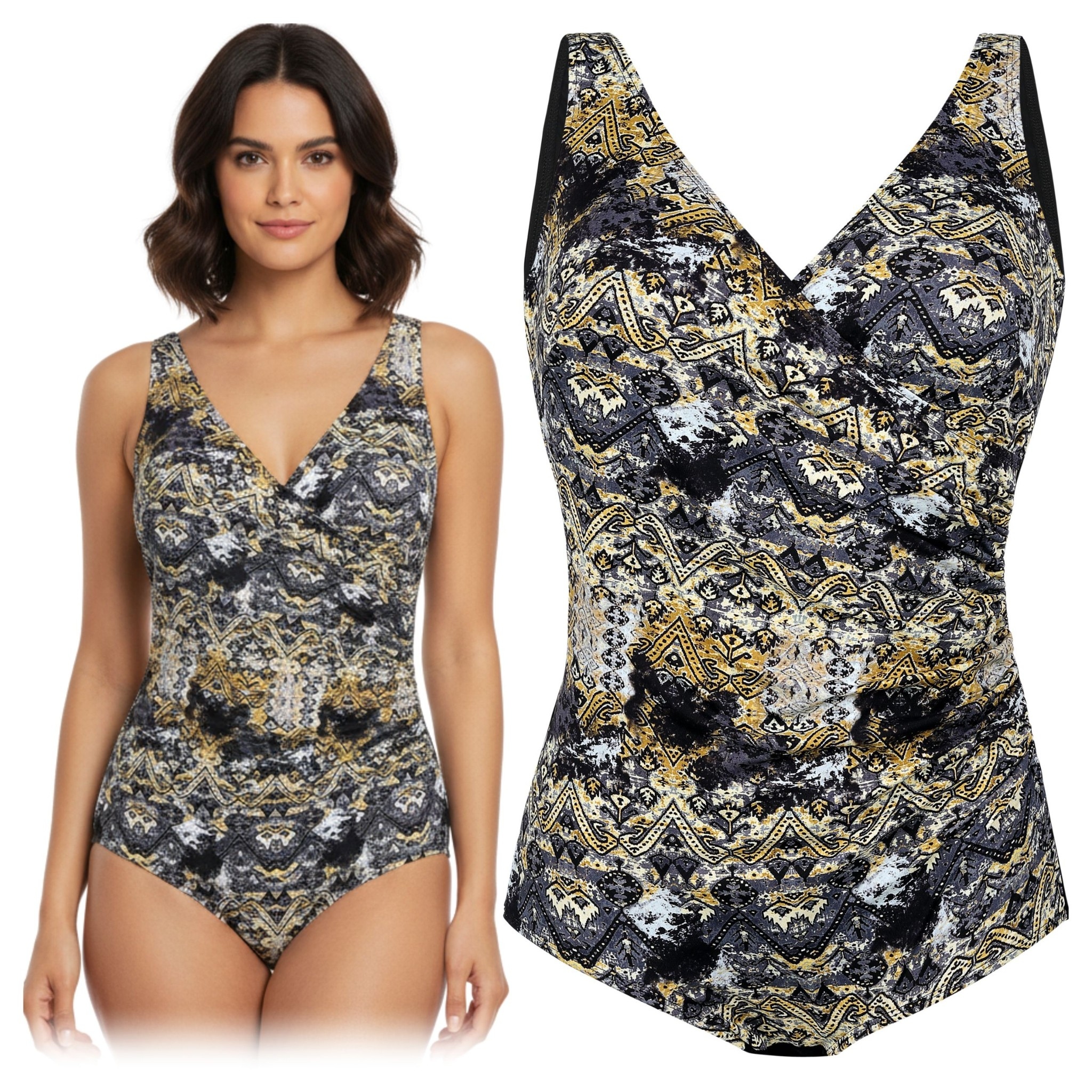 Dámský plavkový kostým 40 L Jednodílný zeštíhlující monokini